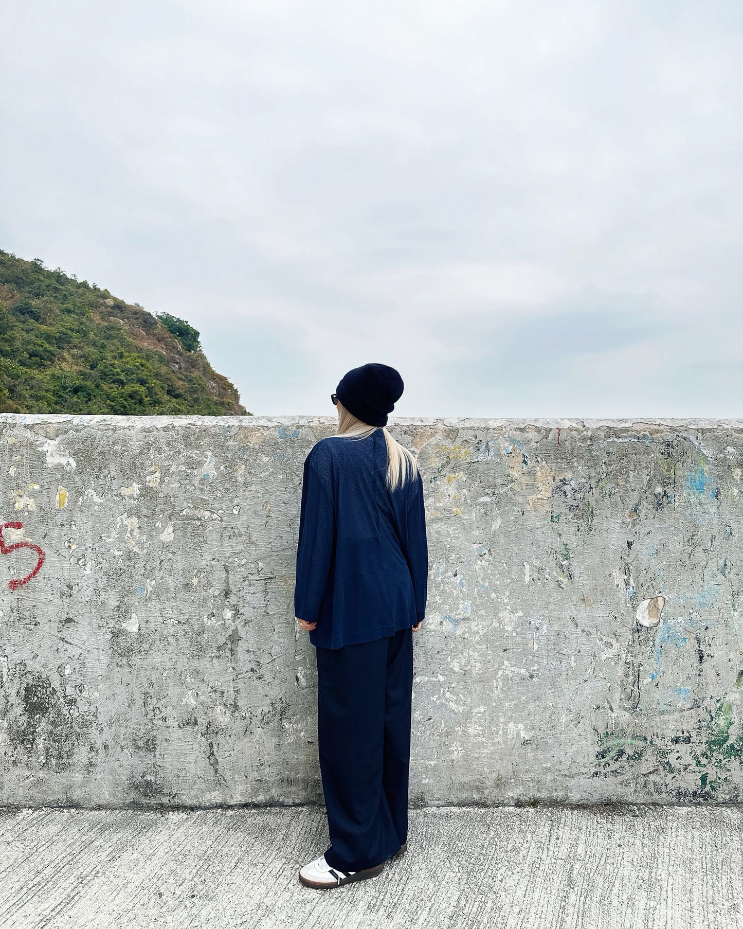 aalis DELLA BO SS26 burnout blazer (Navy)