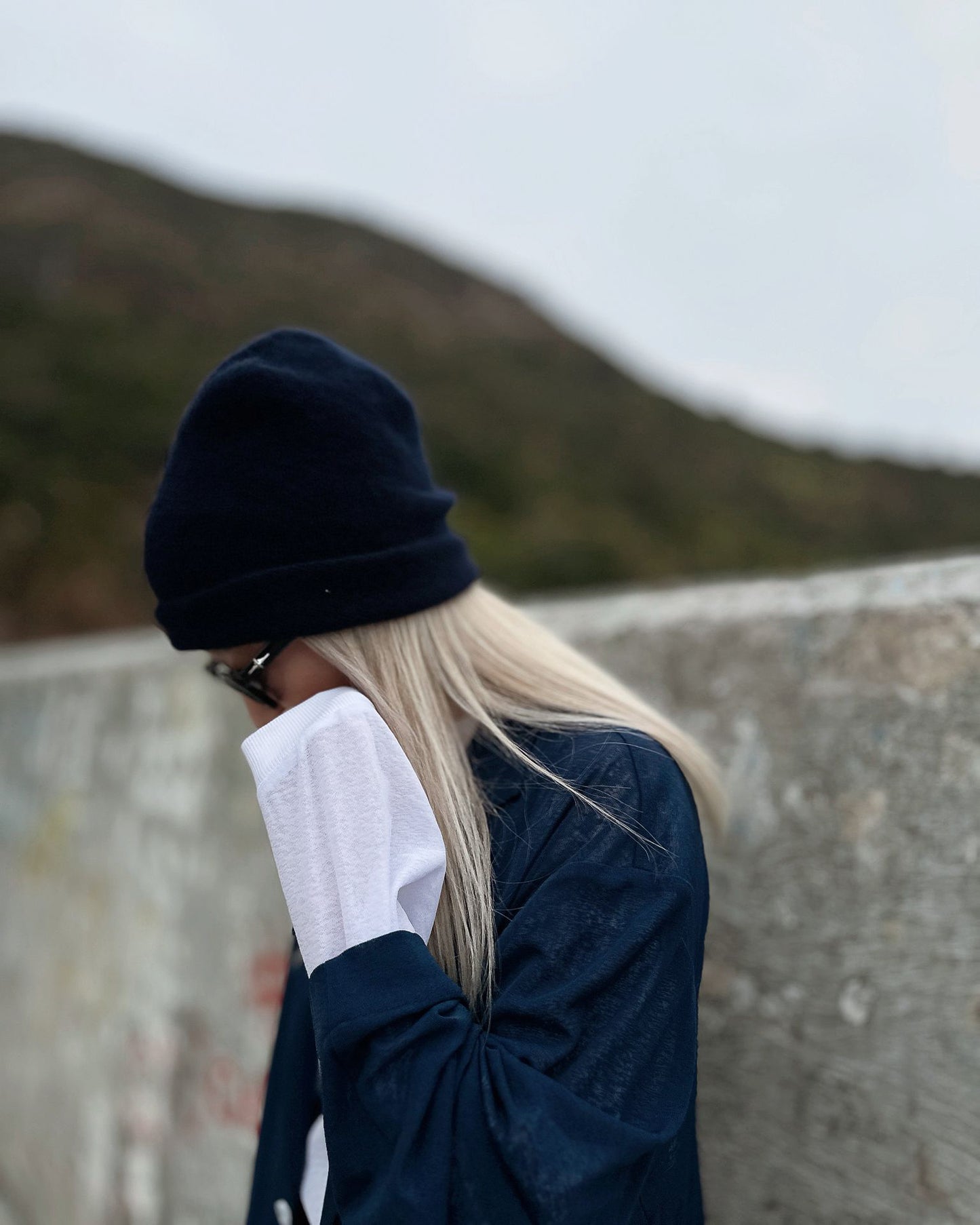 aalis DELLA BO SS26 burnout blazer (Navy)