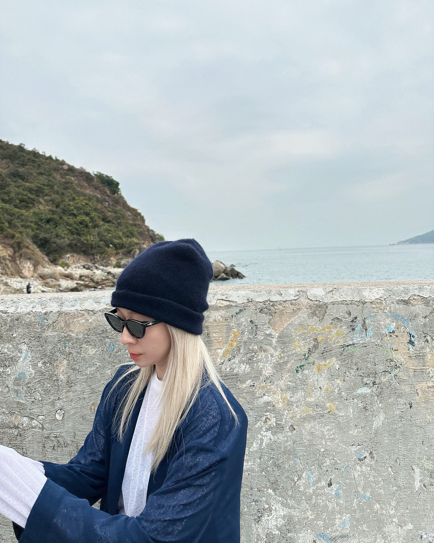 aalis DELLA BO SS26 burnout blazer (Navy)