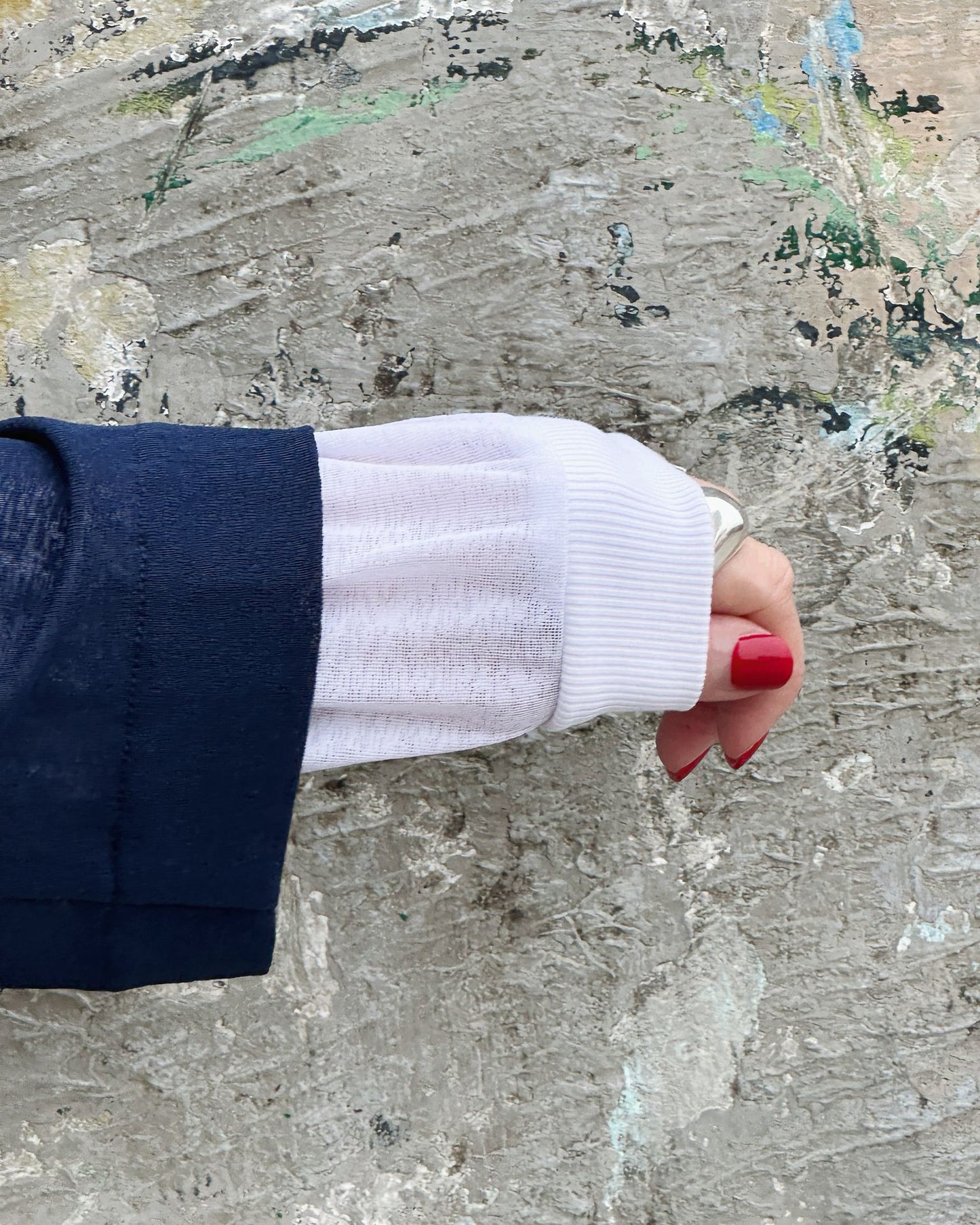 aalis DELLA BO SS26 burnout blazer (Navy)