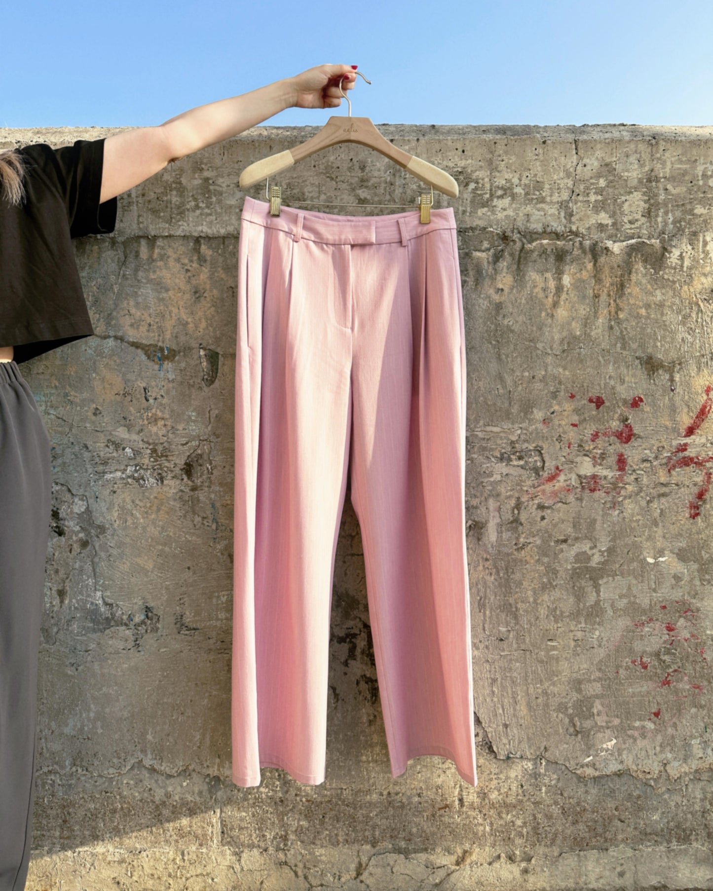 aalis SEFINA front pleat suiting pants (Lt Pink)