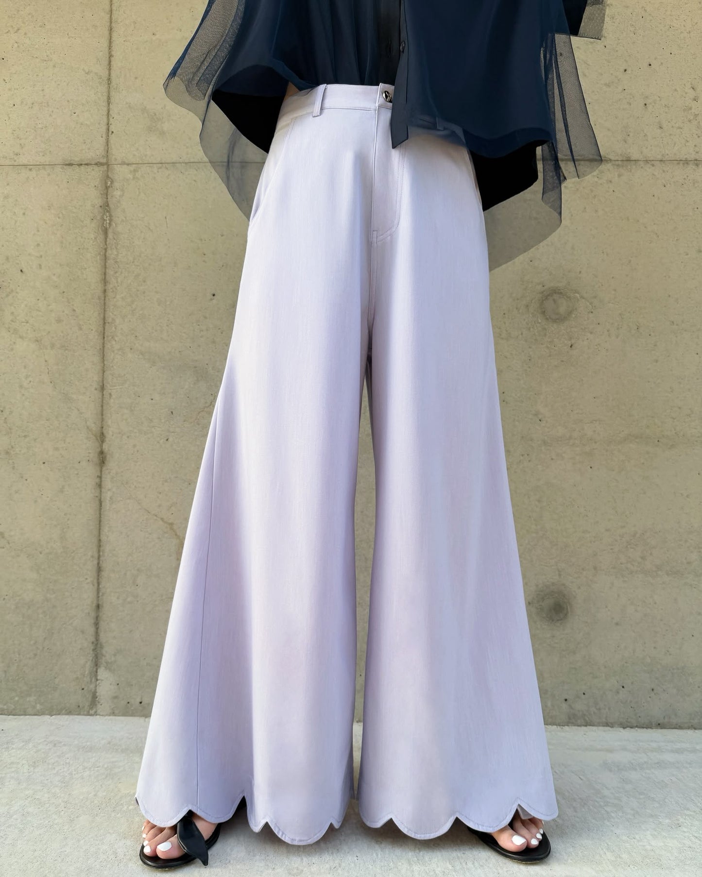 aalis WINNI SOFT scallop edge pants (Light Lilac)