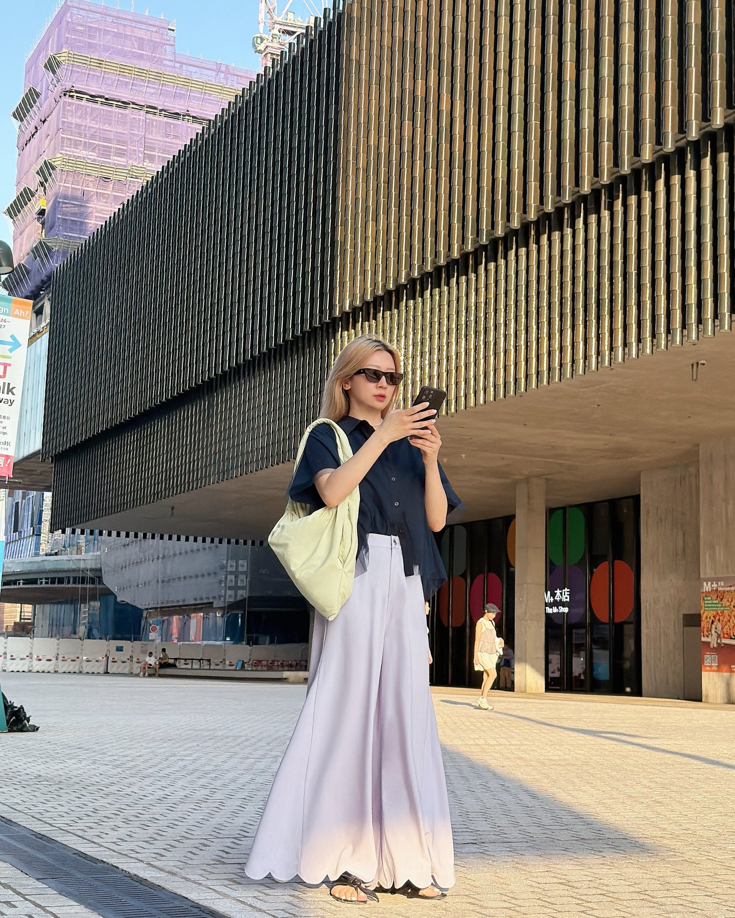 aalis WINNI SOFT scallop edge pants (Light Lilac)