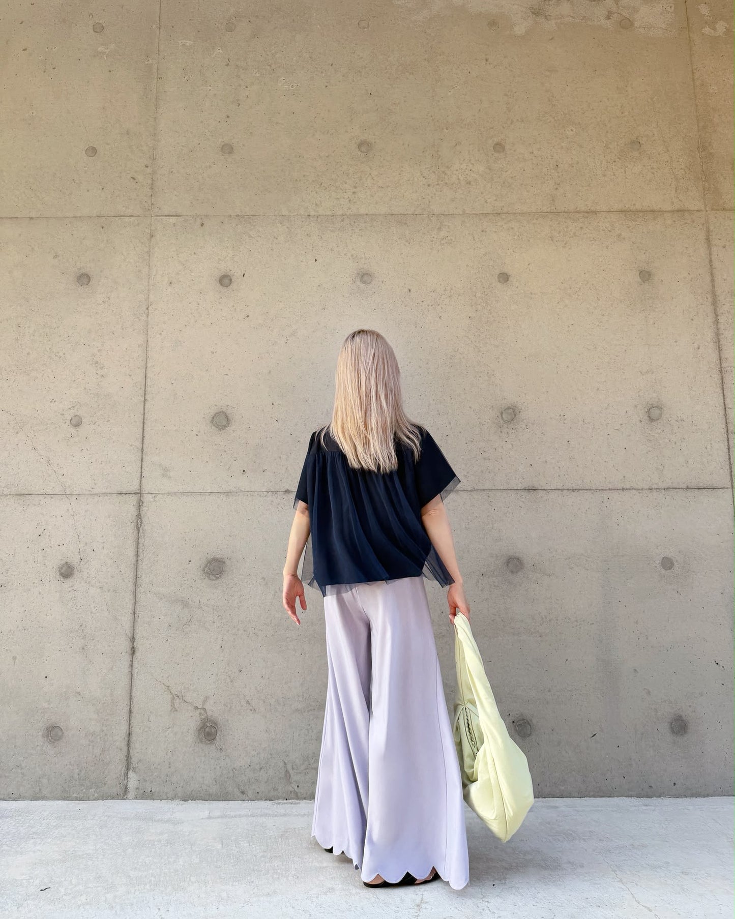 aalis WINNI SOFT scallop edge pants (Light Lilac)
