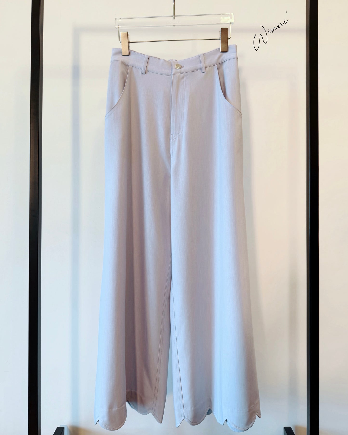 aalis WINNI SOFT scallop edge pants (Light Lilac)