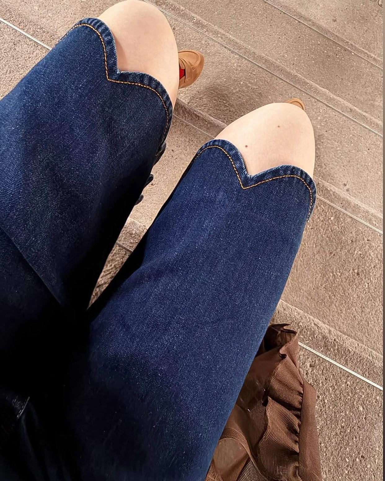 aalis WINSLOW scalloped bermuda shorts (Blue Denim)