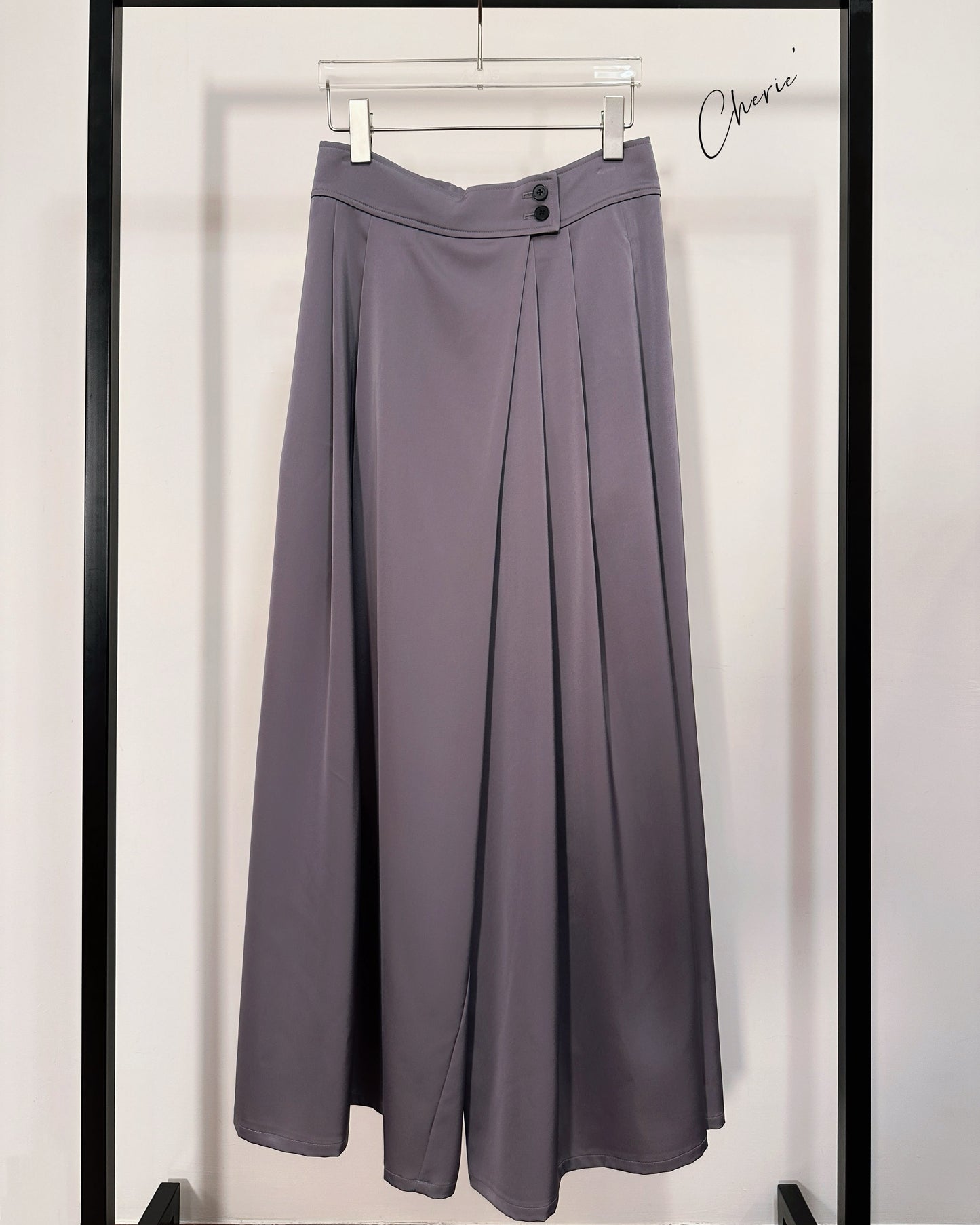 aalis CHERIE SOLID SS26 wide legs pants (Purple Grey)