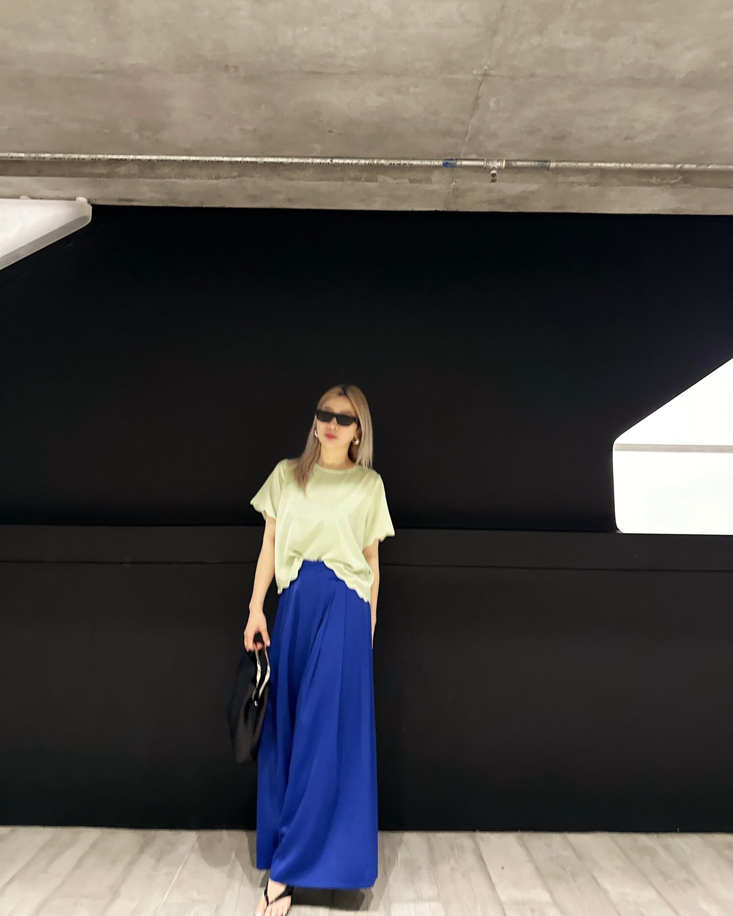 aalis CHERIE SOLID SS26 wide legs pants (Pop Blue)