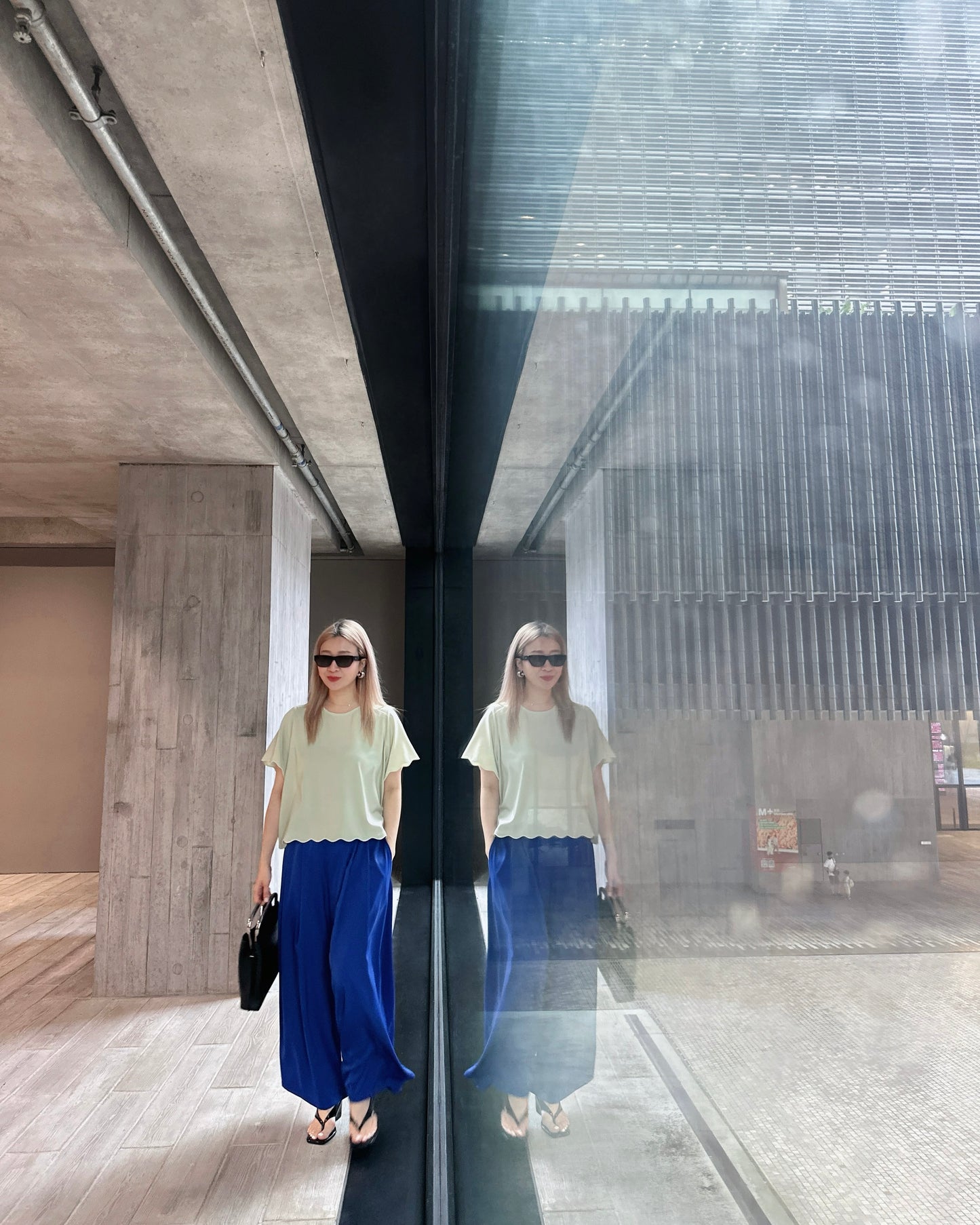 aalis CHERIE SOLID SS26 wide legs pants (Pop Blue)
