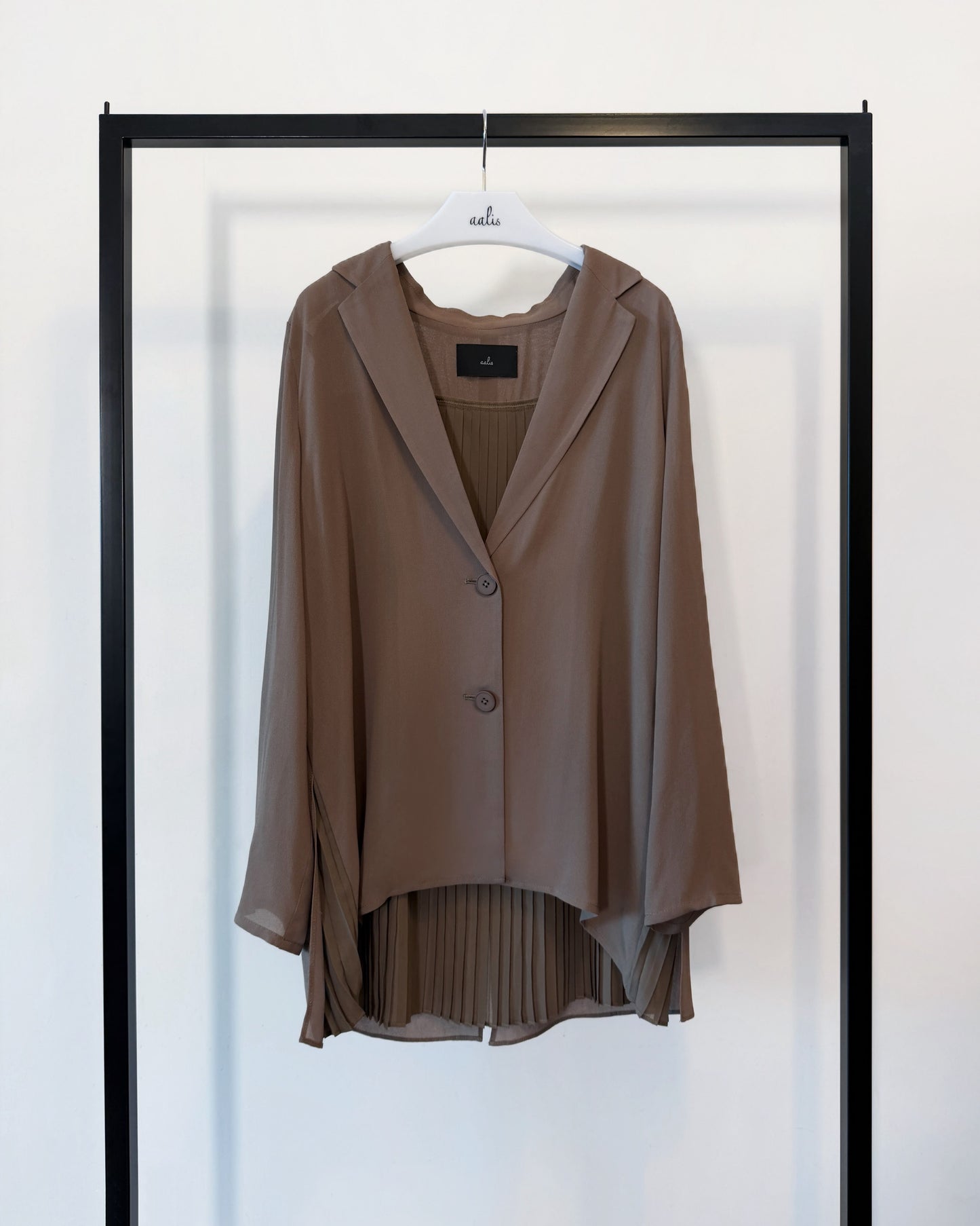 aalis MANJI pleated back chiffon blazer (Coco)