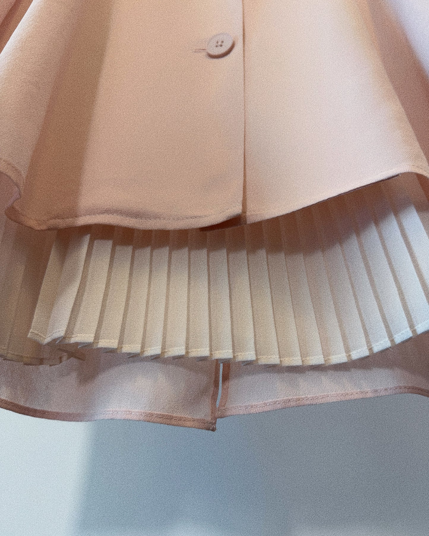 aalis MANJI pleated back chiffon blazer (Pink)