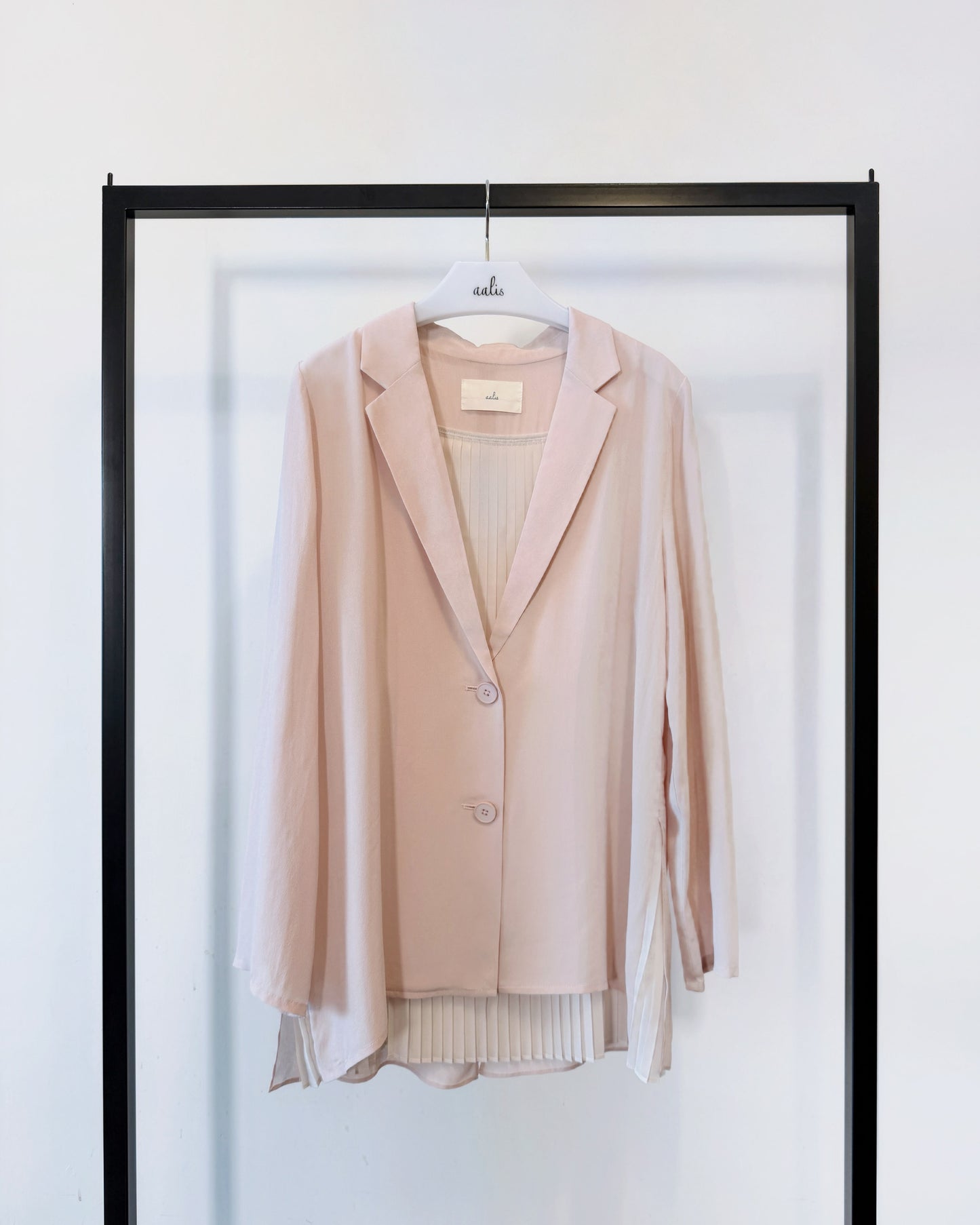 aalis MANJI pleated back chiffon blazer (Pink)