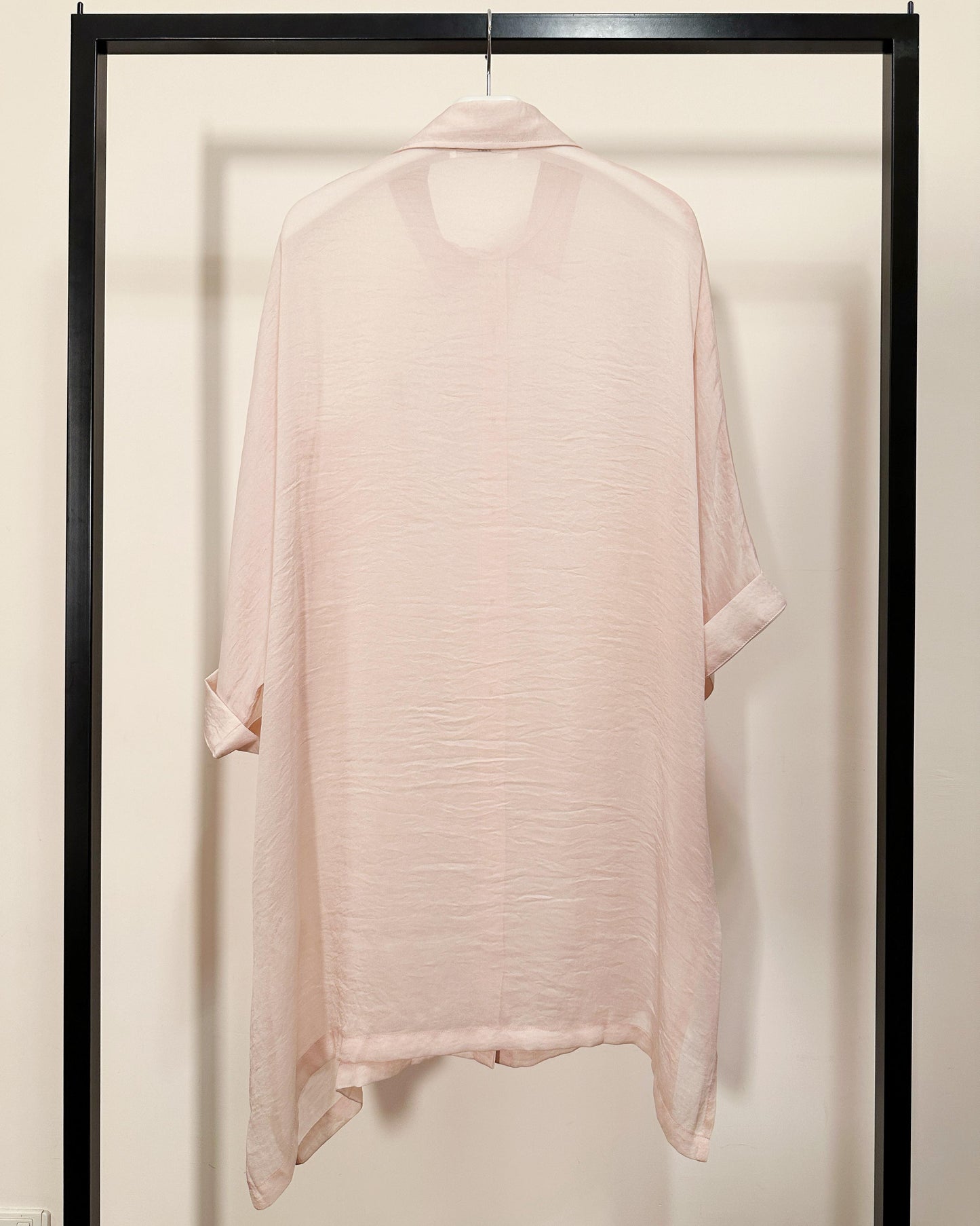 (Pre-order) aalis MENA SS26 mid sleeves oversized shirt (Light Pink)