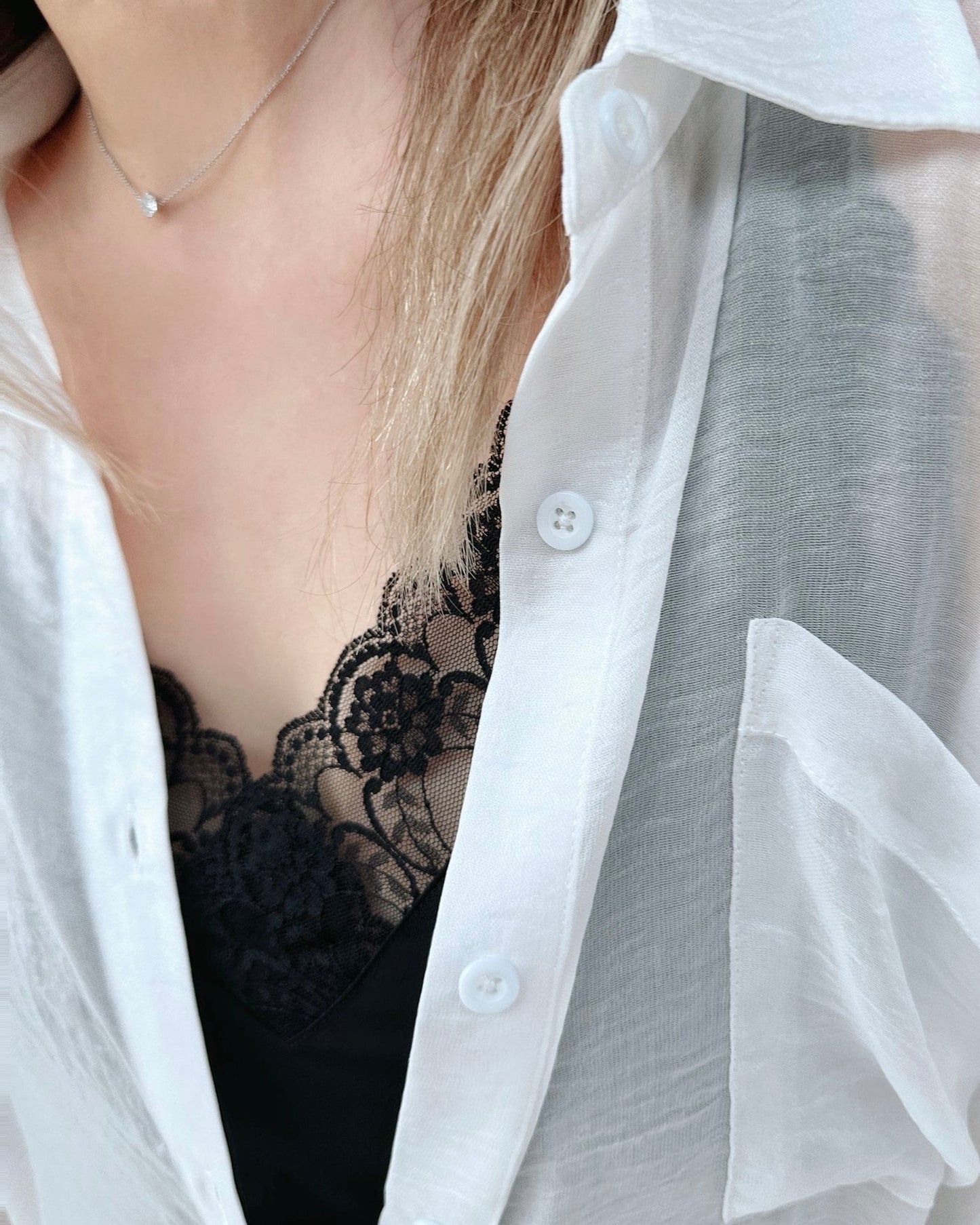 (Pre-order) aalis MENA SS26 mid sleeves oversized shirt (White)