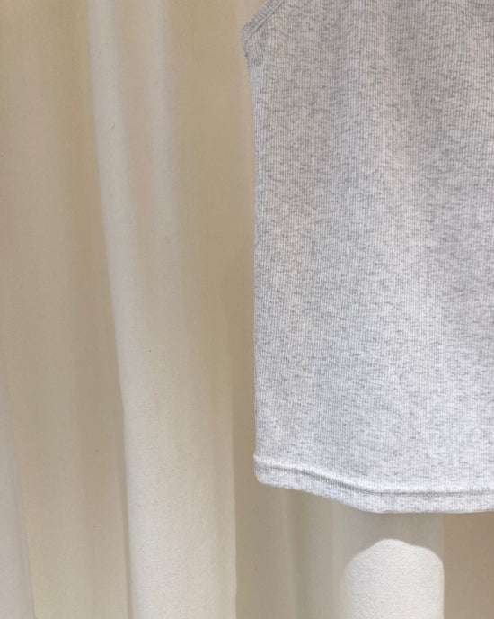 aalis MARITA FW25 square neck ribbed tank (Lt Heather Grey)