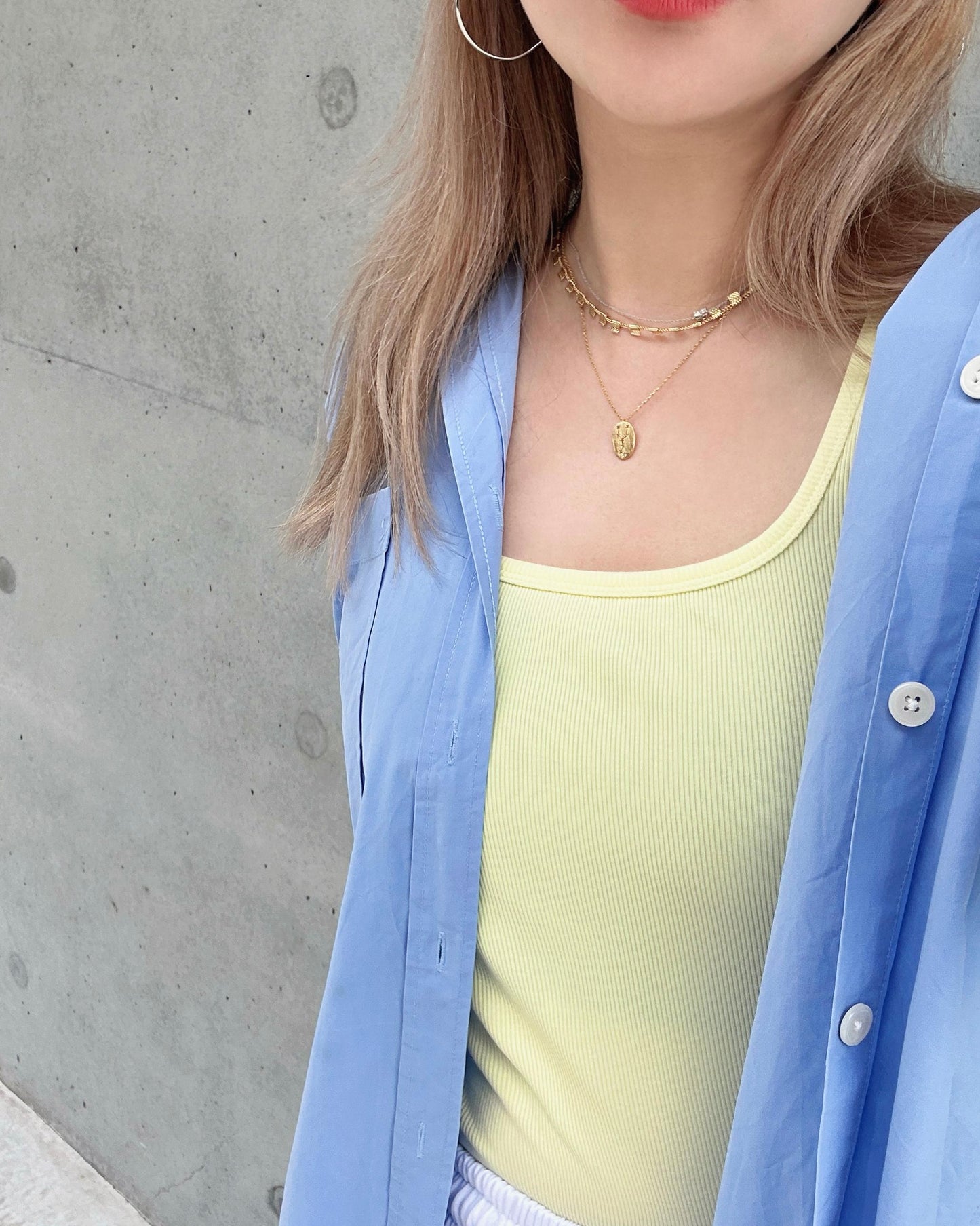(Pre-order) aalis MARITA SS26 square neck ribbed tank (Light Yellow)