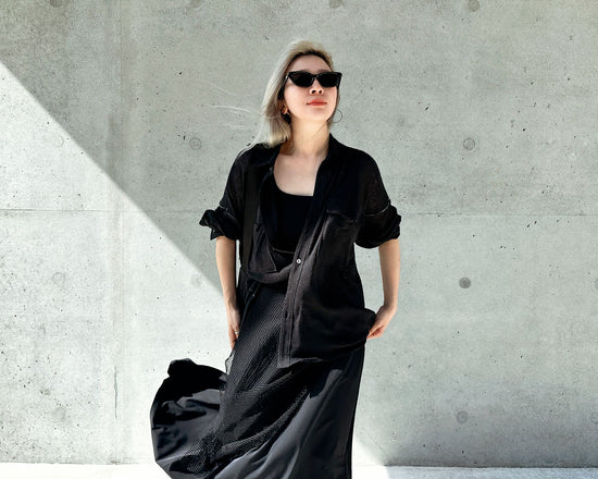 aalis MARITA FW25 square neck ribbed tank (Black)