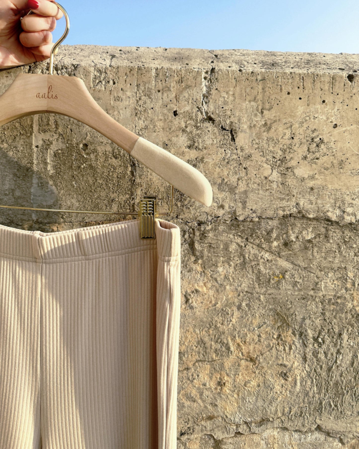 aalis DENIA T ruffle hem pants (Lt Beige)