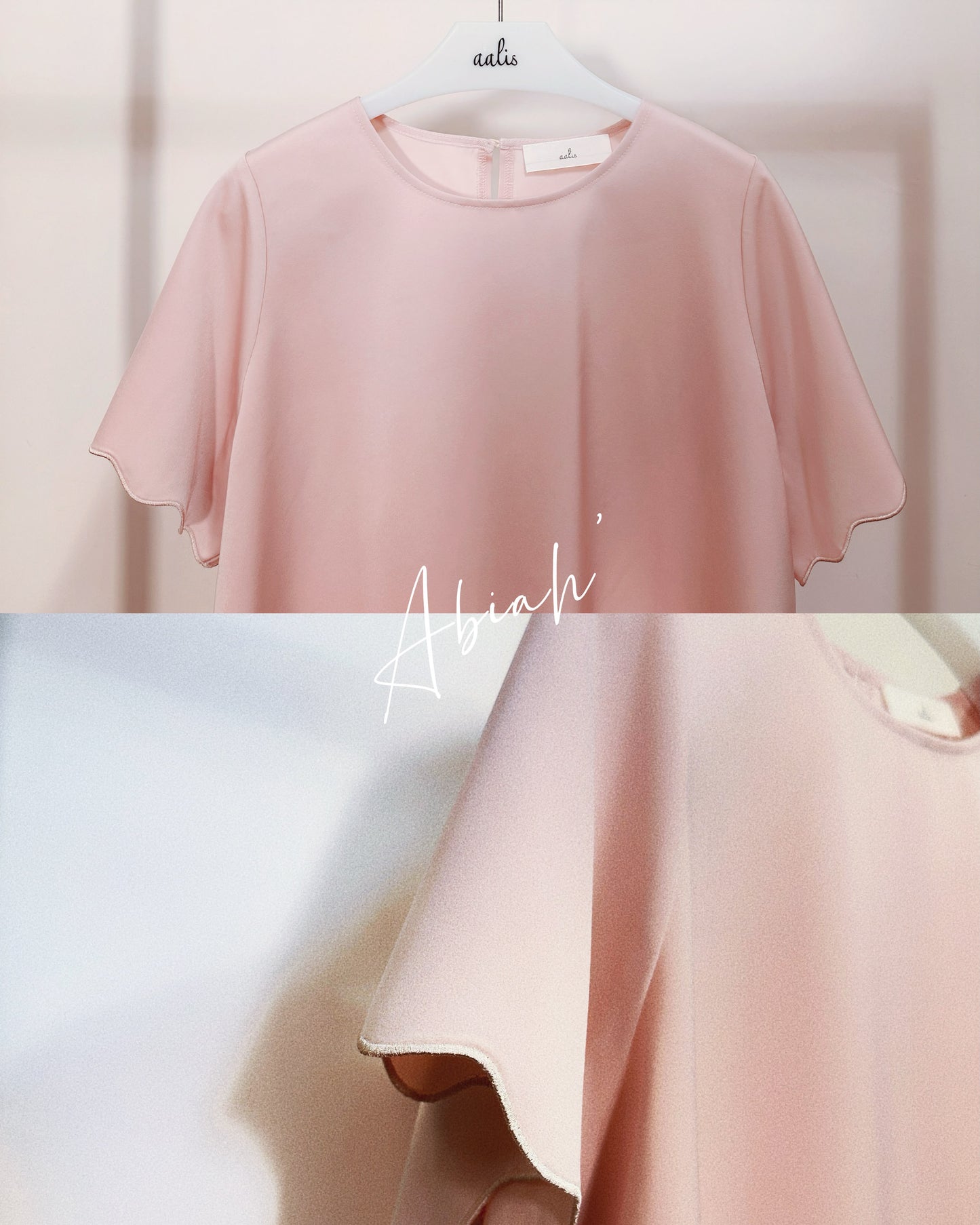 aalis ABIAH SOLID SS26 scallop edge top (Light Pink)