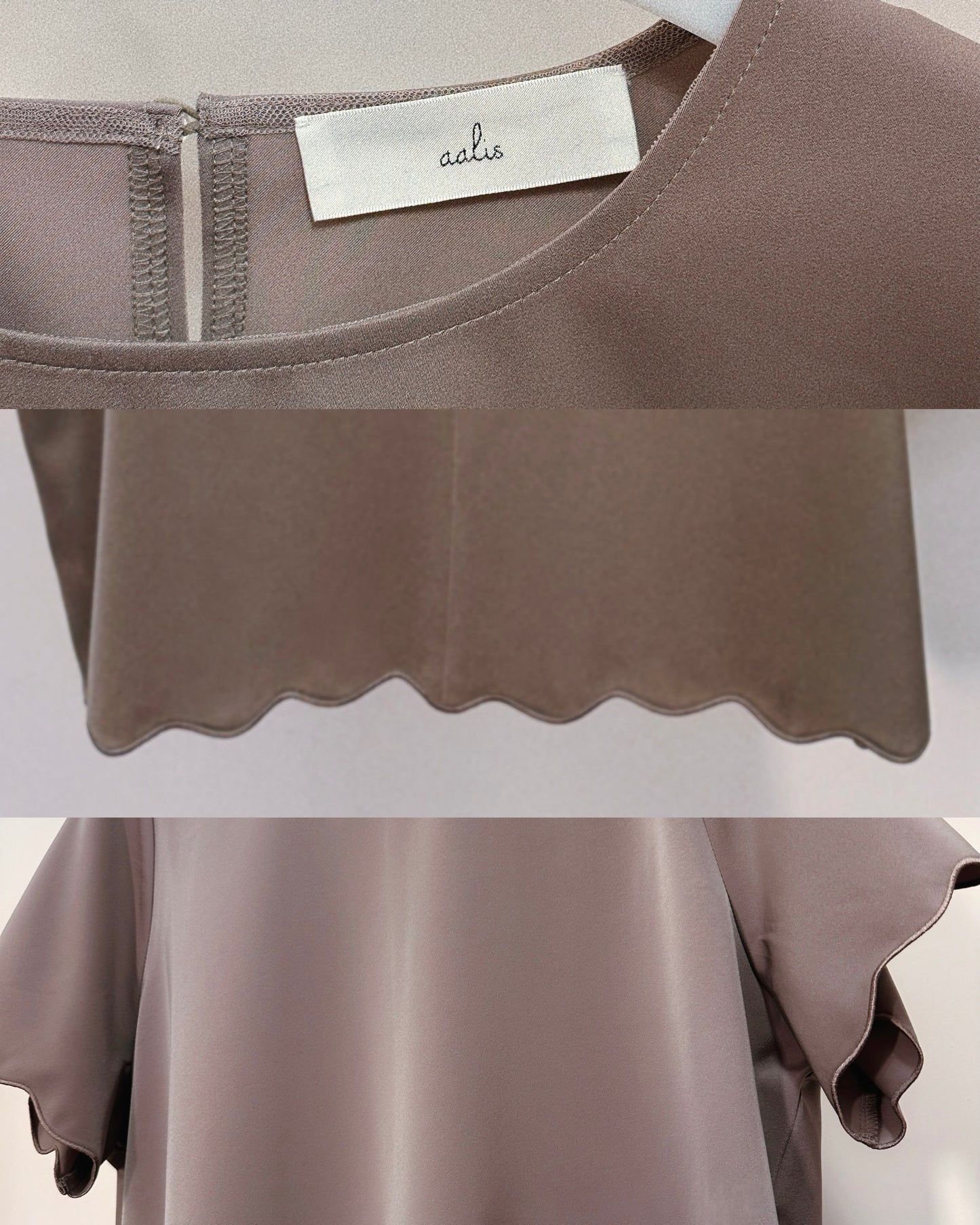 aalis ABIAH SOLID SS26 scallop edge top (Coco)