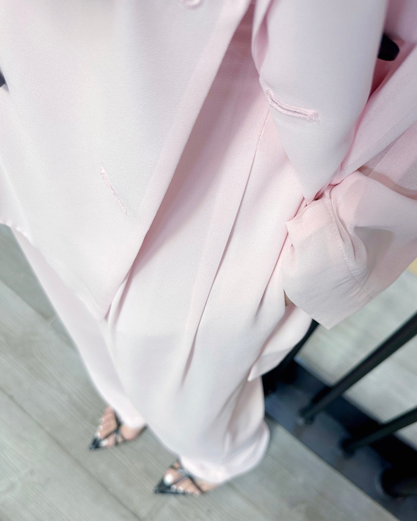 aalis SAB SS26 full lining chiffon pants (Light Pink)