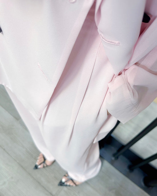 aalis SAB SS26 full lining chiffon pants (Light Pink)