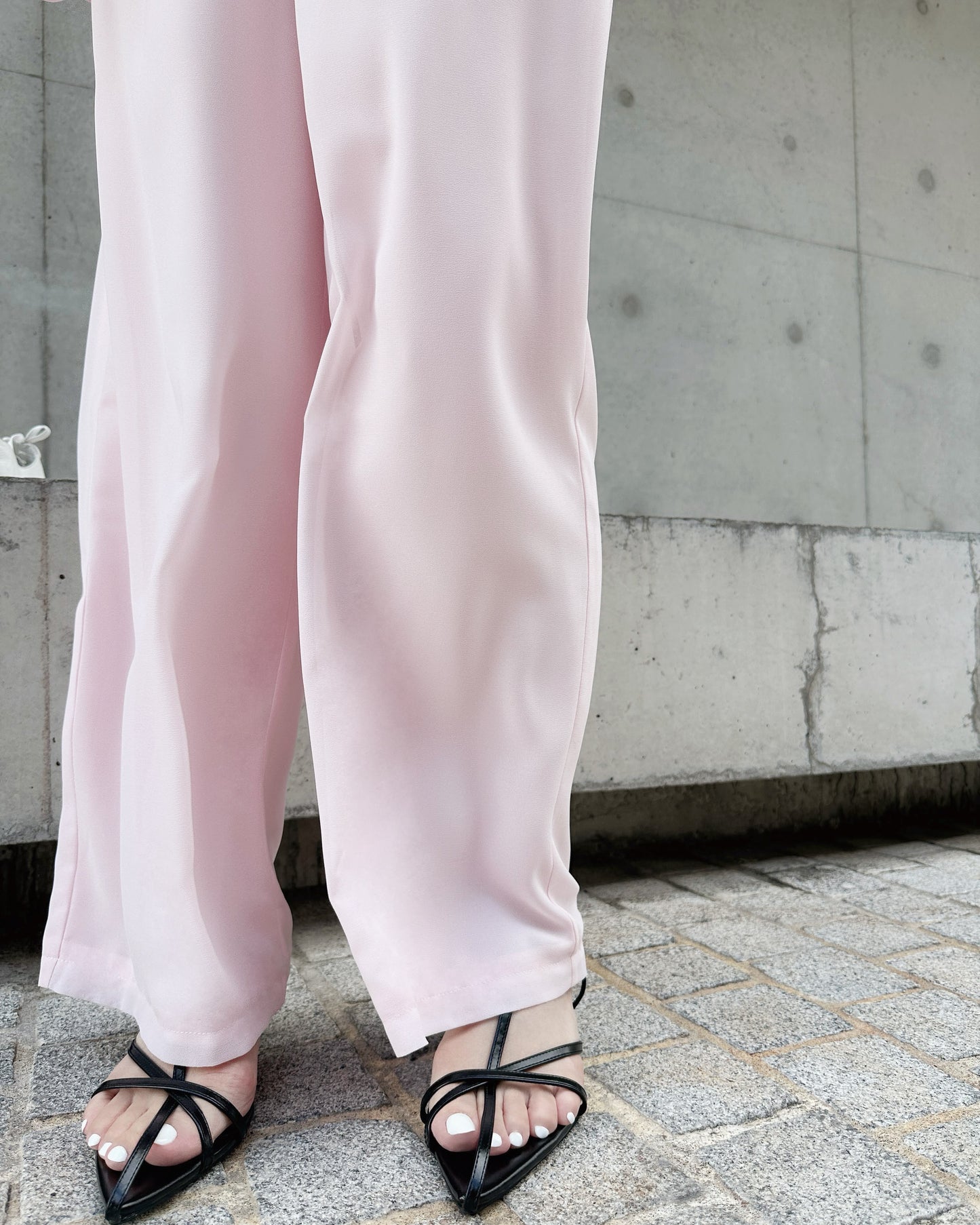 aalis SAB SS26 full lining chiffon pants (Light Pink)