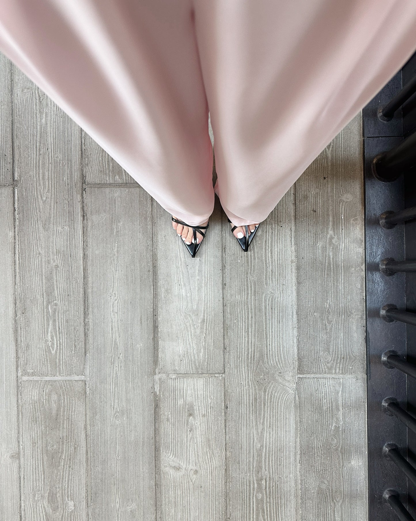 aalis SAB SS26 full lining chiffon pants (Light Pink)