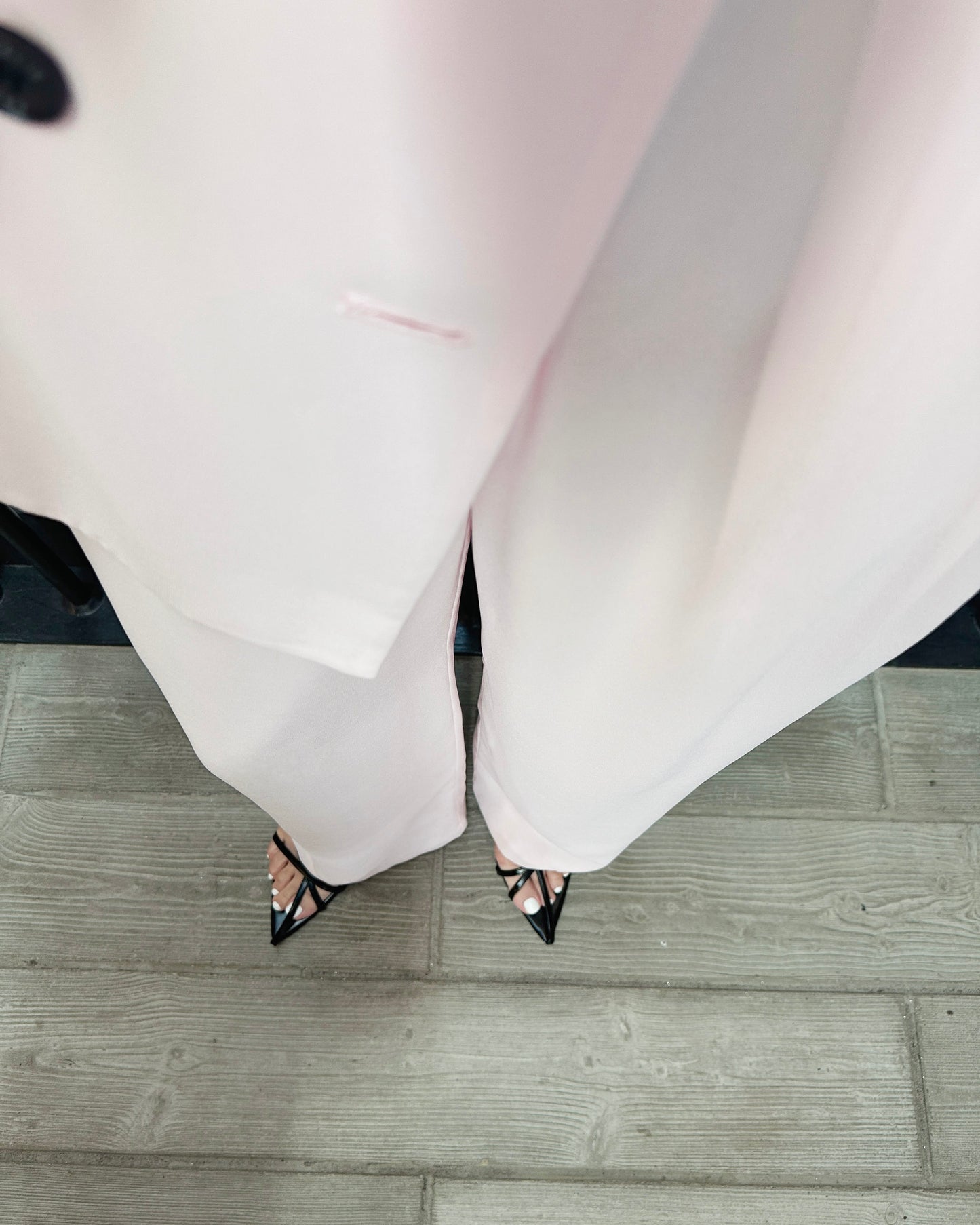 aalis SAB SS26 full lining chiffon pants (Light Pink)