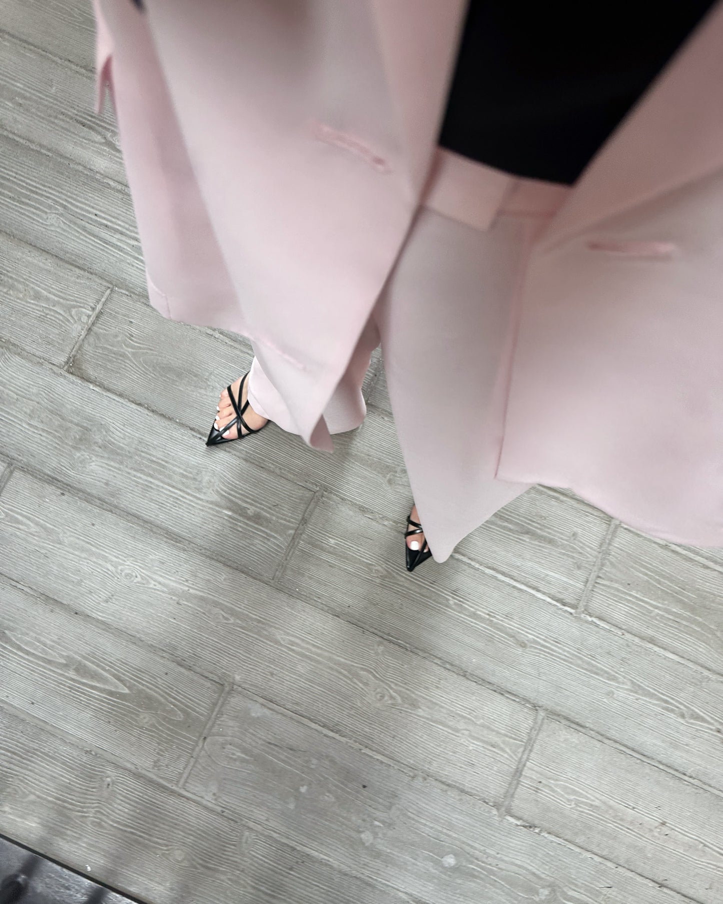 aalis SAB SS26 full lining chiffon pants (Light Pink)
