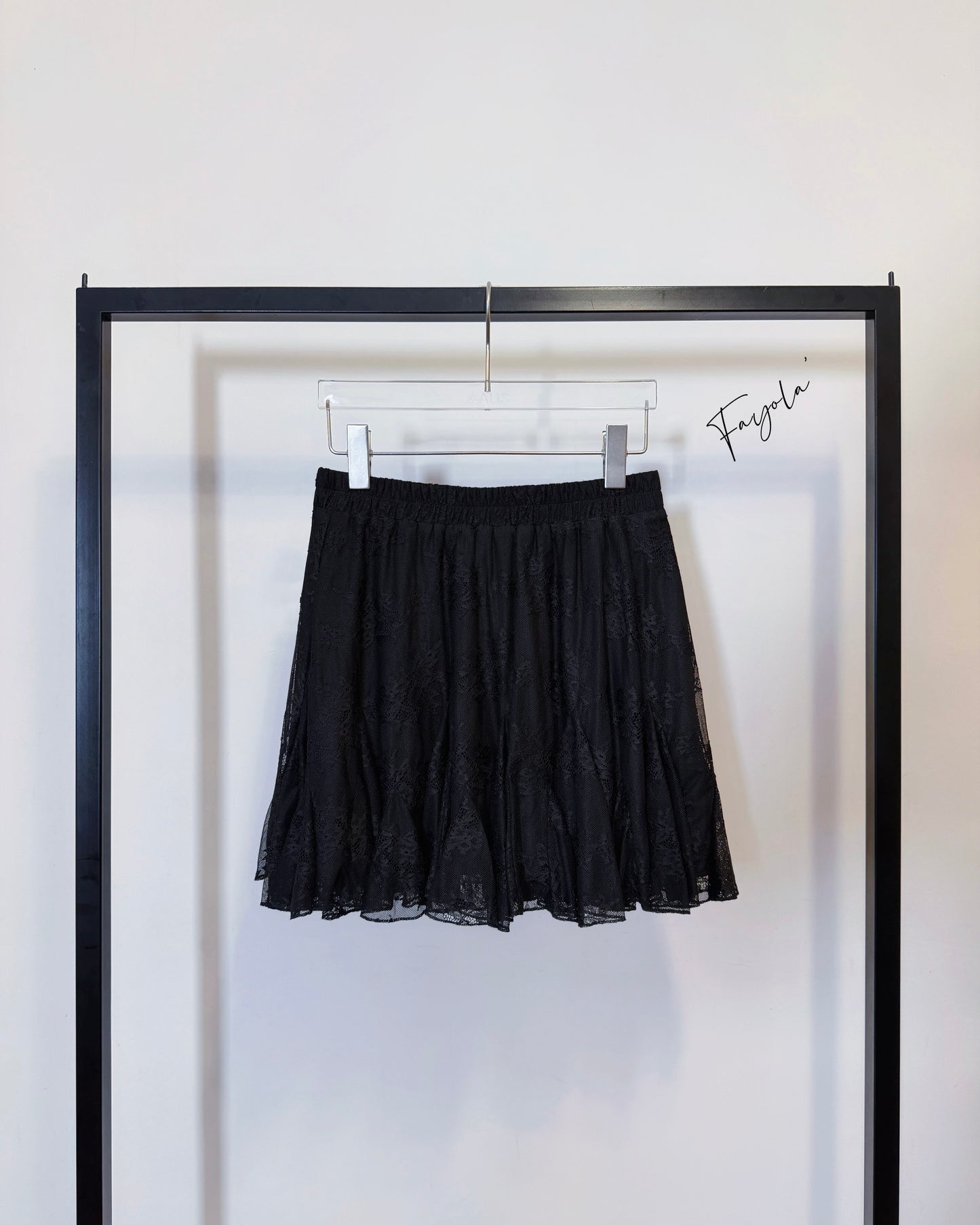 aalis FAYOLA LACE godet lace skirt (Black)