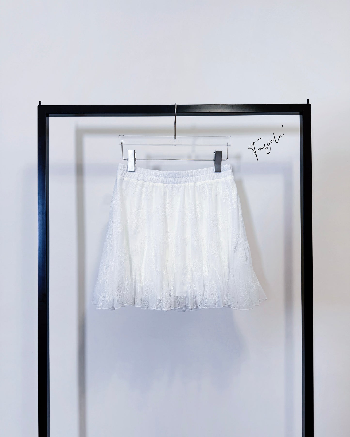 aalis FAYOLA LACE godet lace skirt (White)