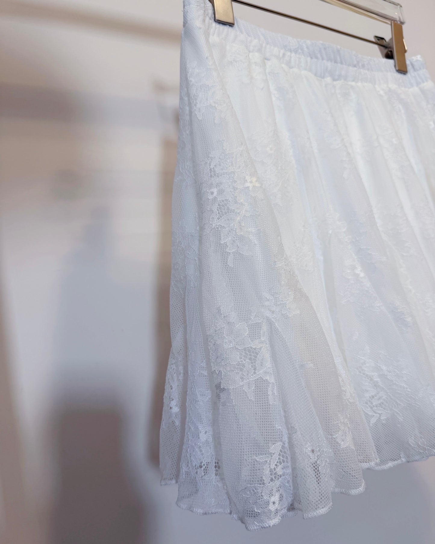 aalis FAYOLA LACE godet lace skirt (White)
