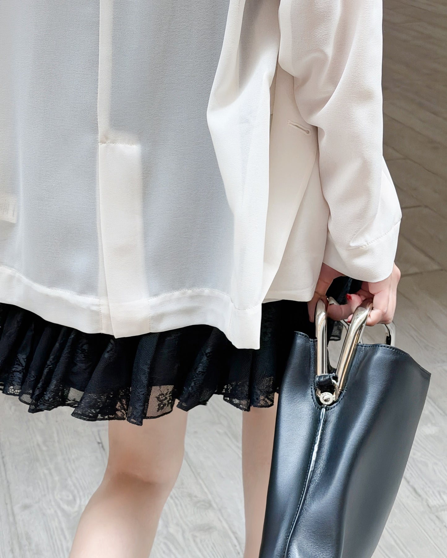 aalis FAYOLA LACE godet lace skirt (Black)