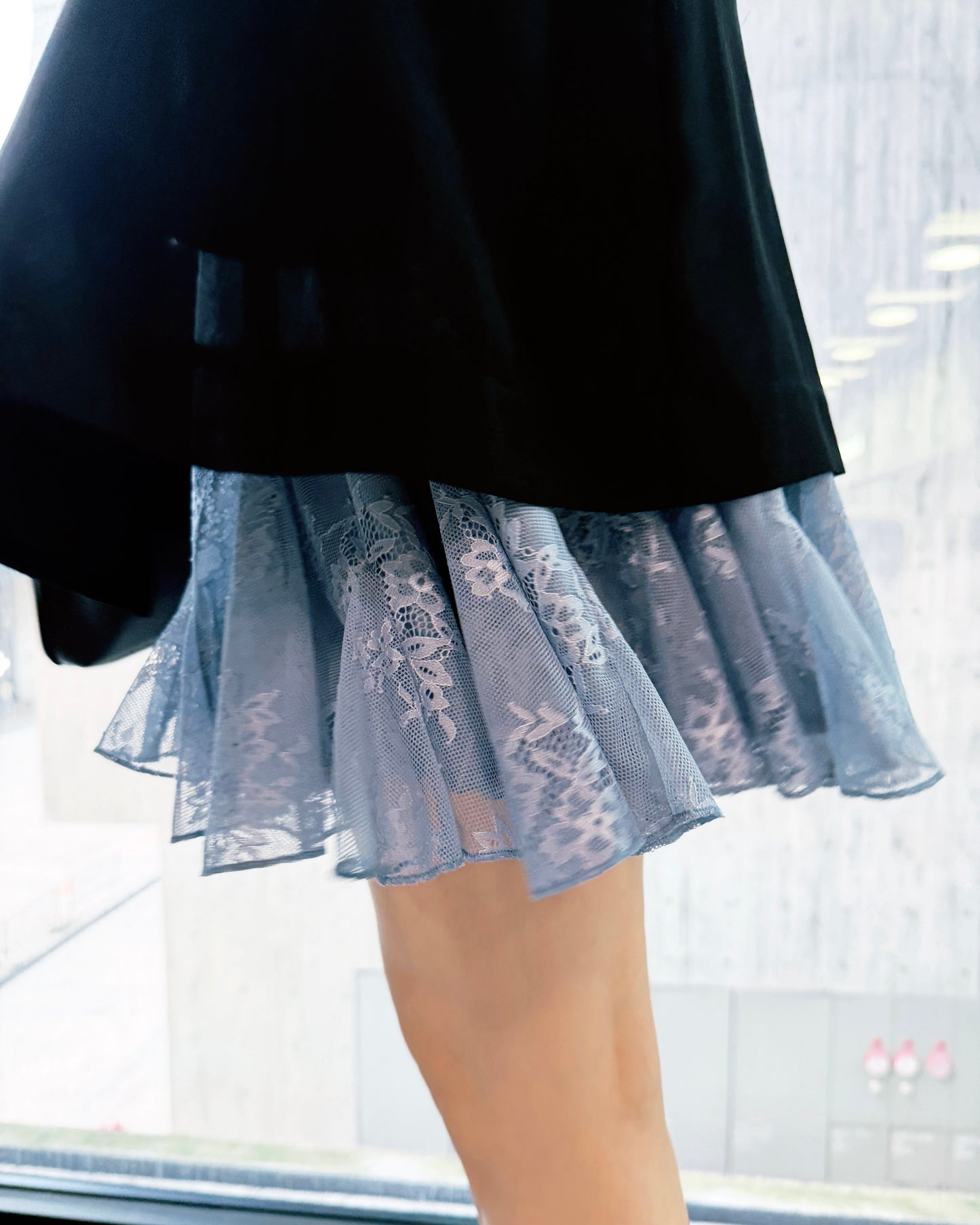 aalis FAYOLA LACE godet lace skirt (Blue)
