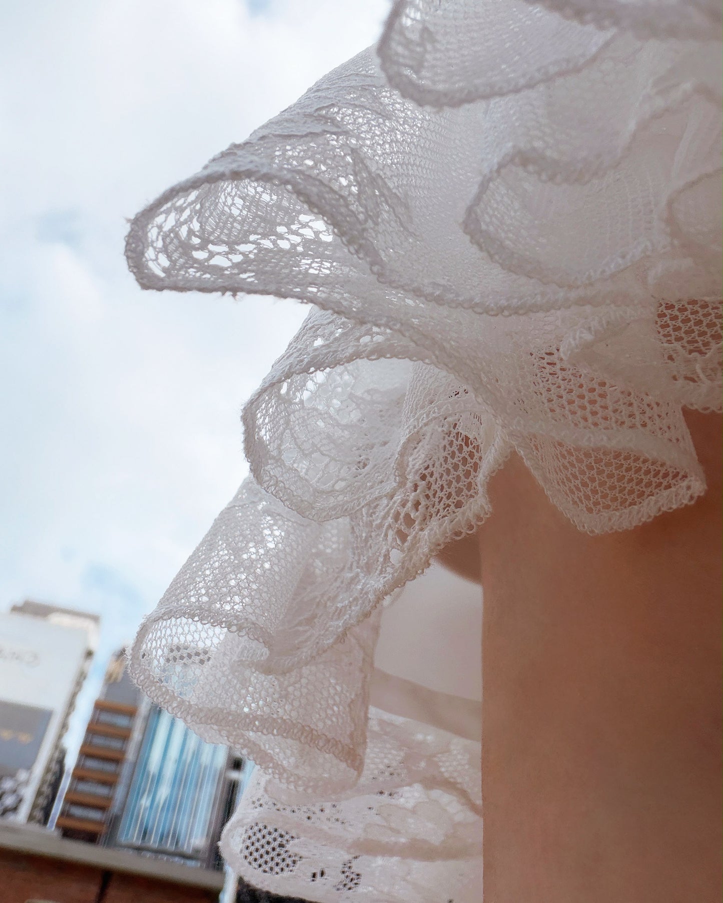 aalis FAYOLA LACE godet lace skirt (White)