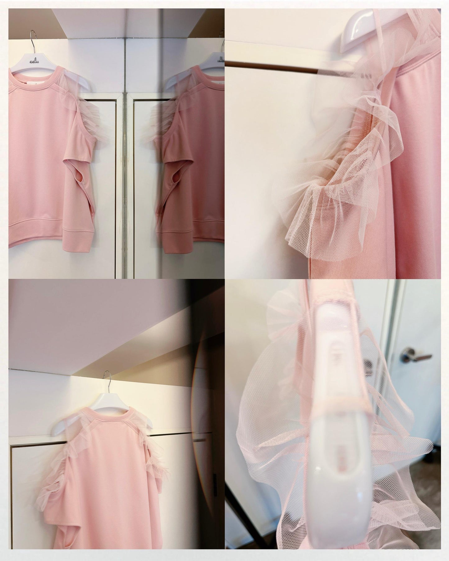 aalis CAYLA SS26 cold shoulder s/s sweater (Pink)