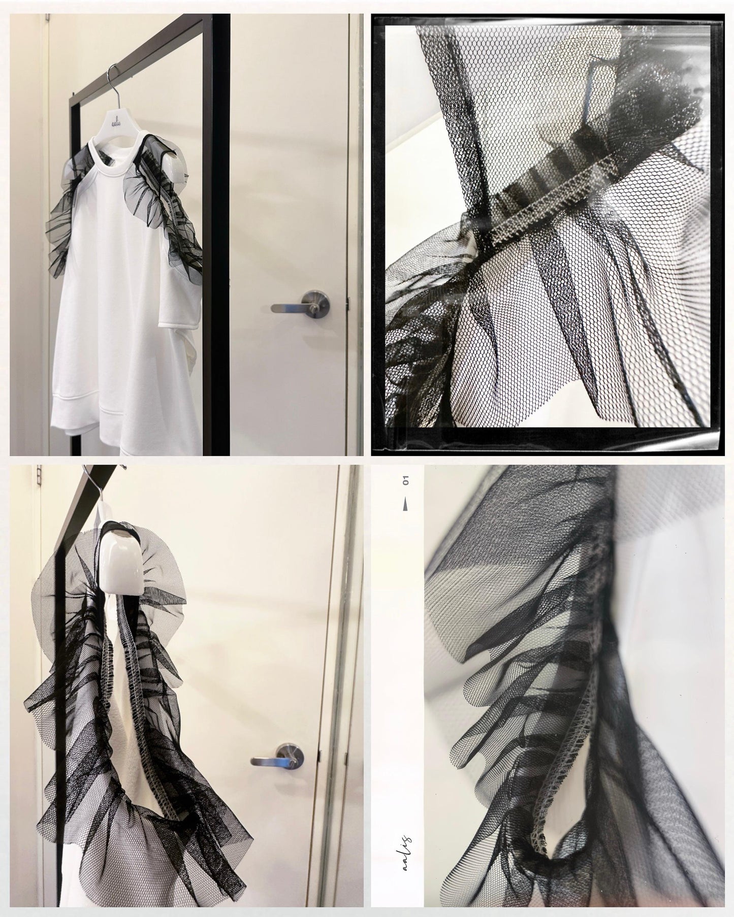 aalis CAYLA SS26 cold shoulder s/s sweater (White)