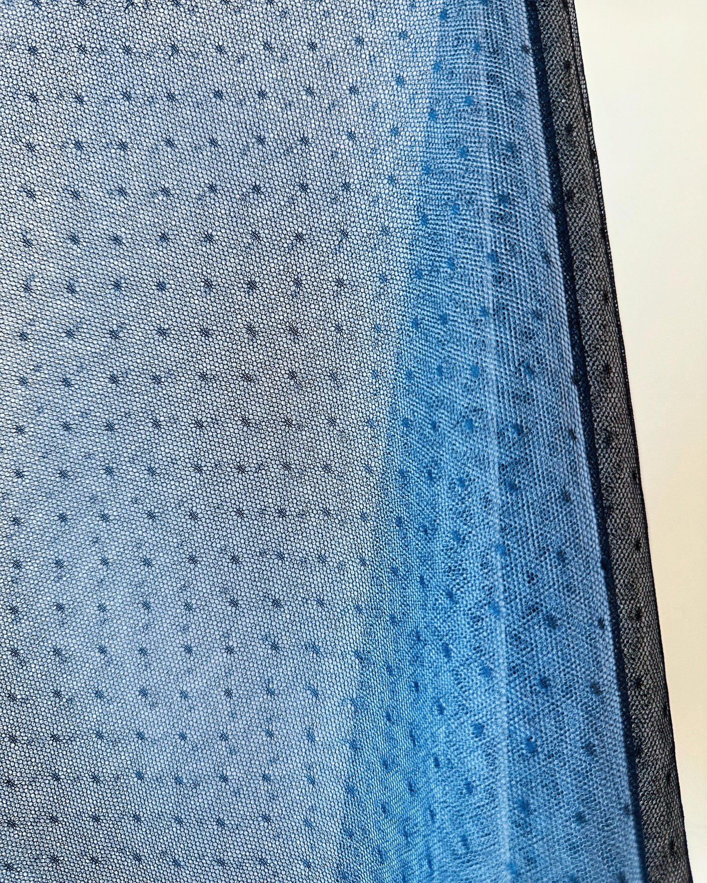 aalis LISI MESH SS26 ruffle hem scarf (Blue Lace)