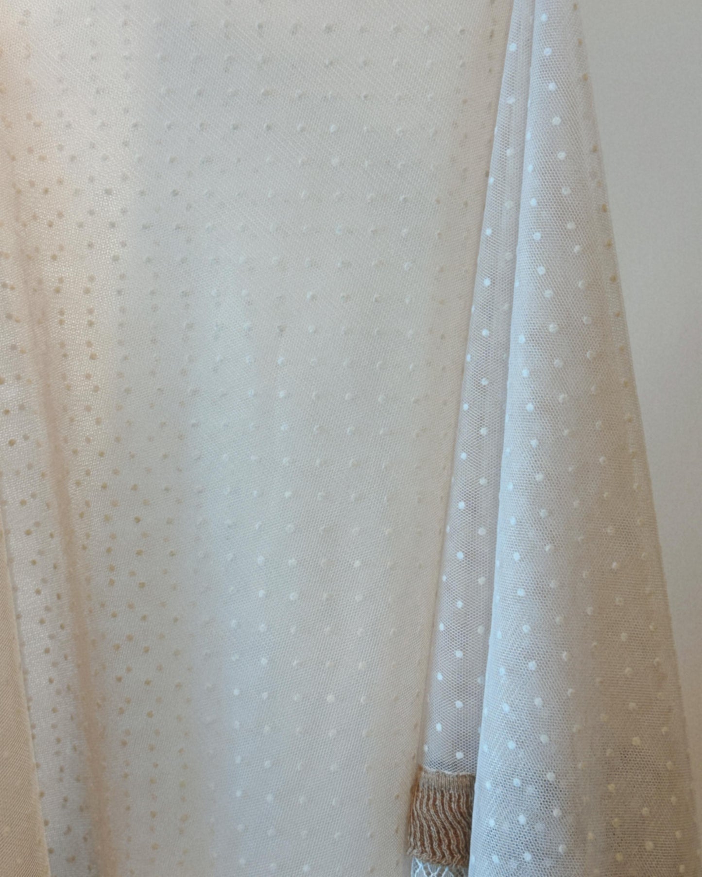 aalis LISI MESH SS26 ruffle hem scarf (White Lace)