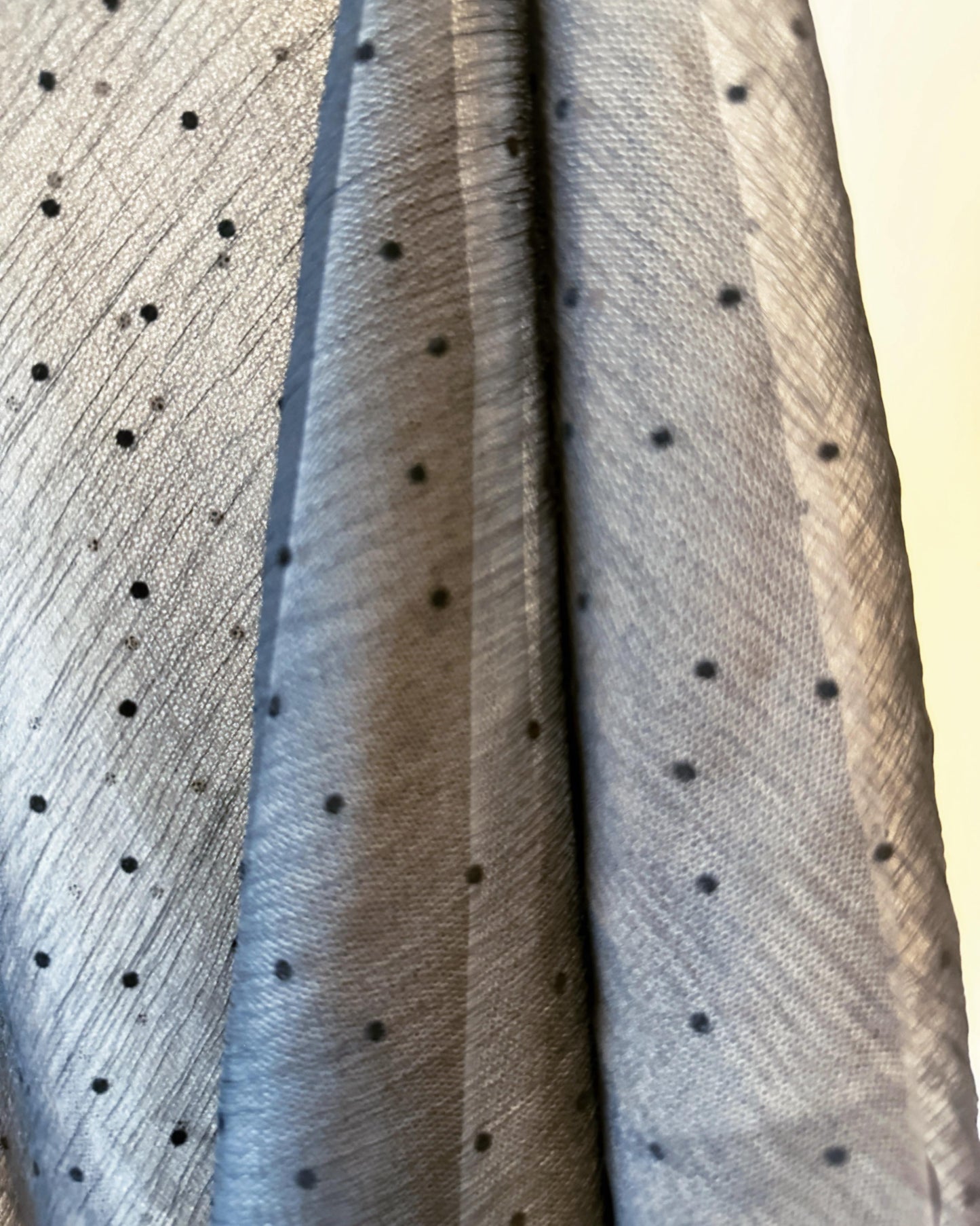 aalis LISI MESH SS26 ruffle hem scarf (Black Dot)