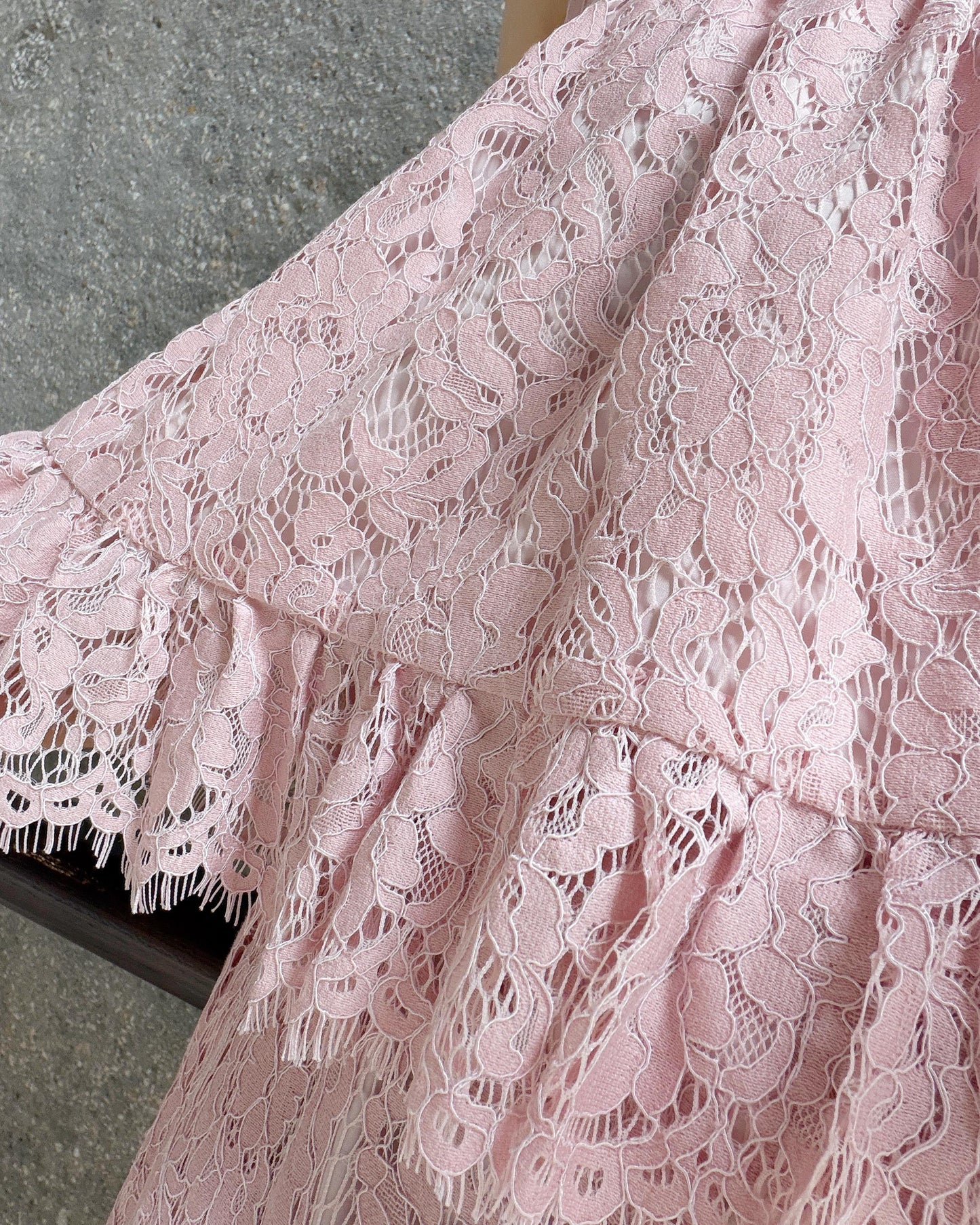 aalis DIANA SS26 cropped lace tank (Pink)