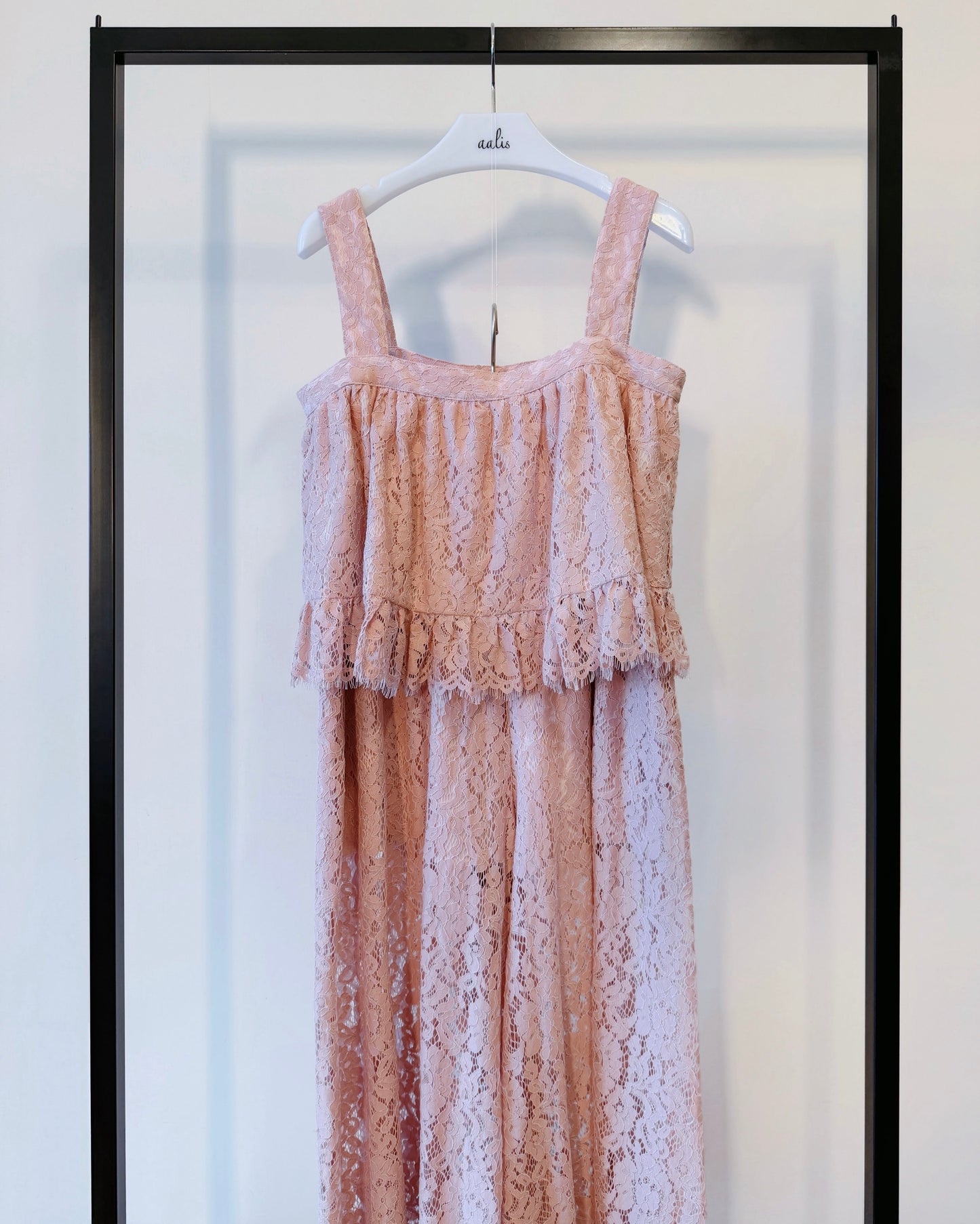 aalis DIANA SS26 cropped lace tank (Pink)
