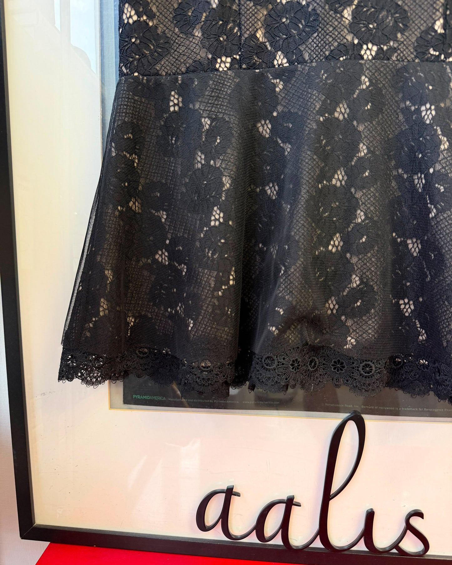 aalis NOVIE lace with mesh layer top (Black)