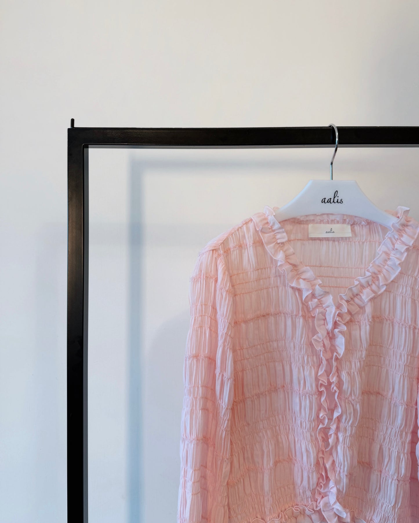 aalis SAIGE chiffon ruching cardigan (Pink)