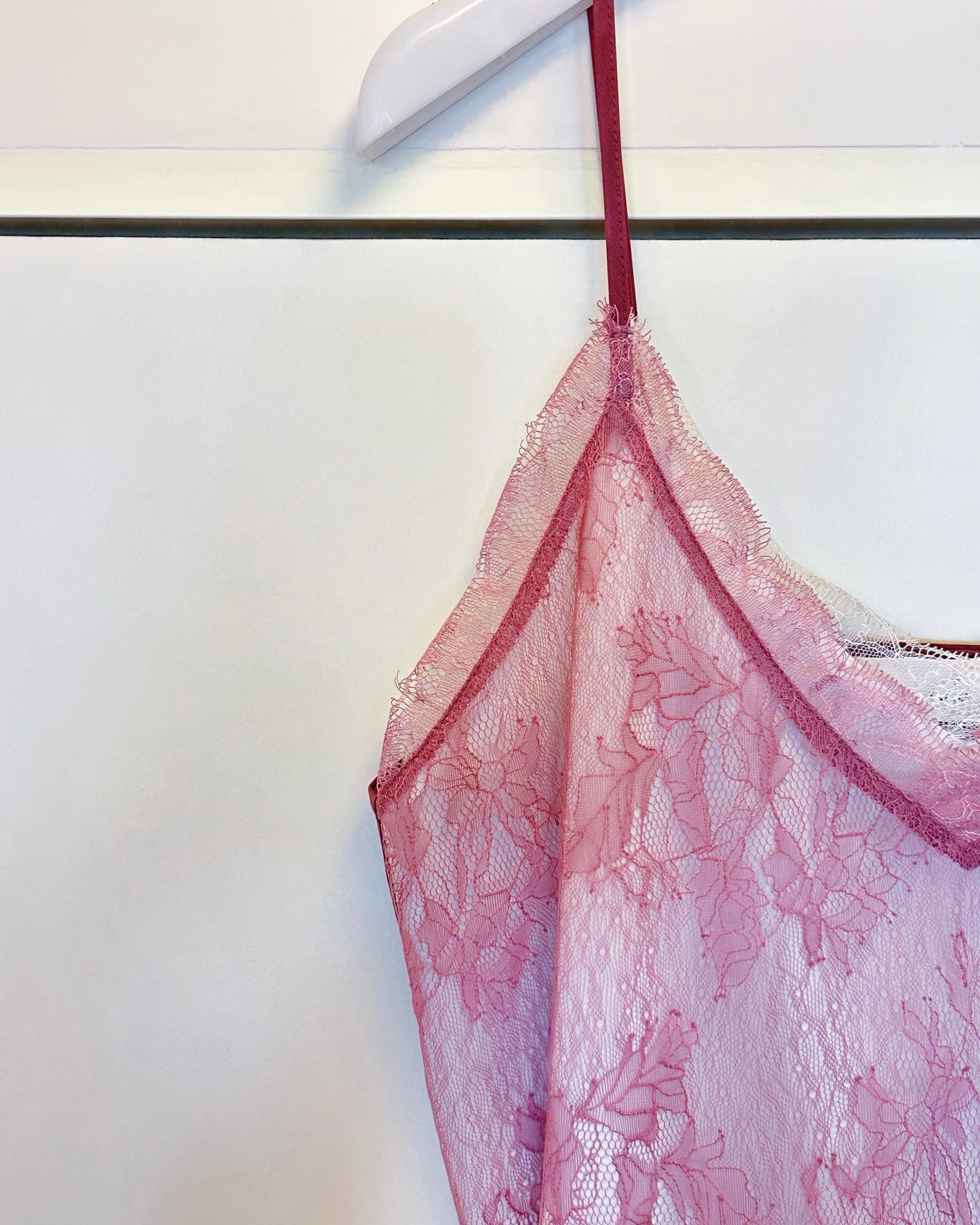 aalis NEAS SS26 double layer lace camisole (Rose Pink)