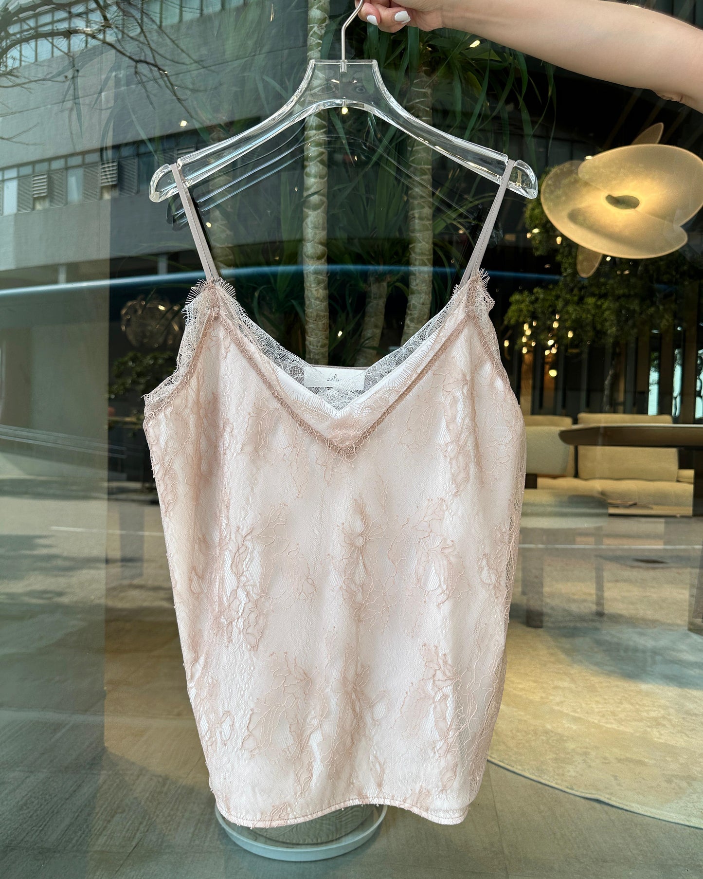 aalis NEAS SS26 double layer lace camisole (Pink Mix)