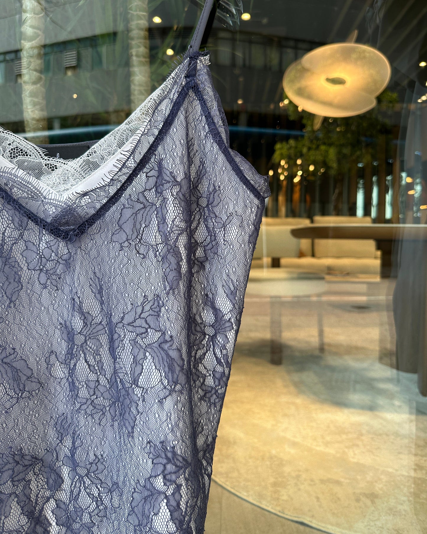 aalis NEAS SS26 double layer lace camisole (Purple Blue)