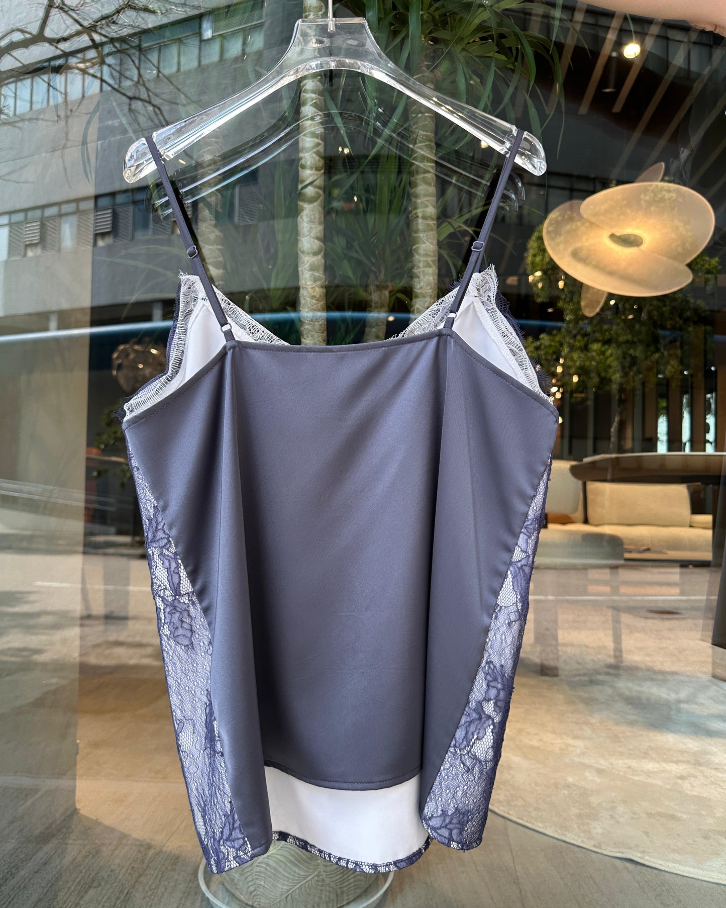 aalis NEAS SS26 double layer lace camisole (Purple Blue)