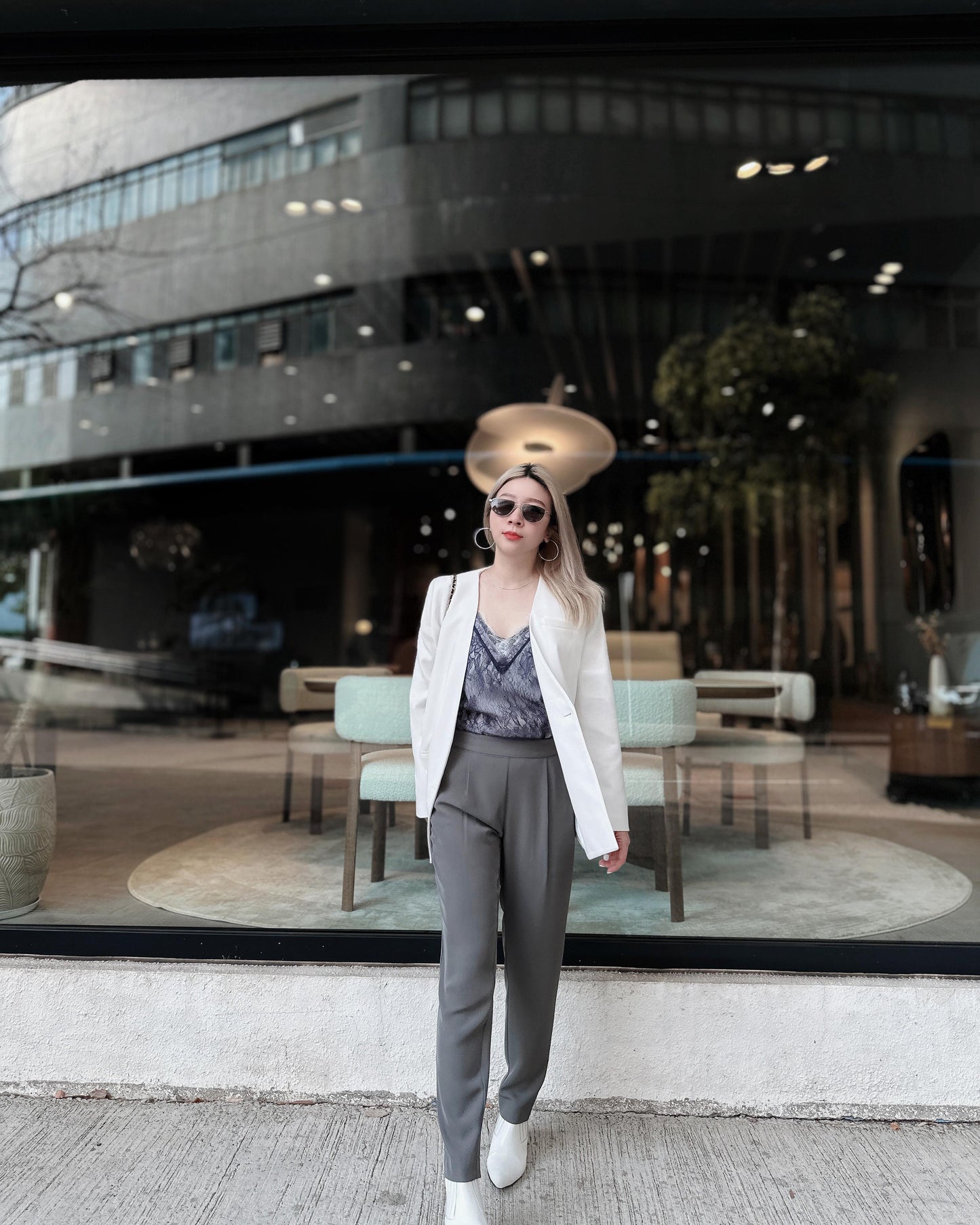 aalis PRISCA SS26 slim fit pants (Grey)